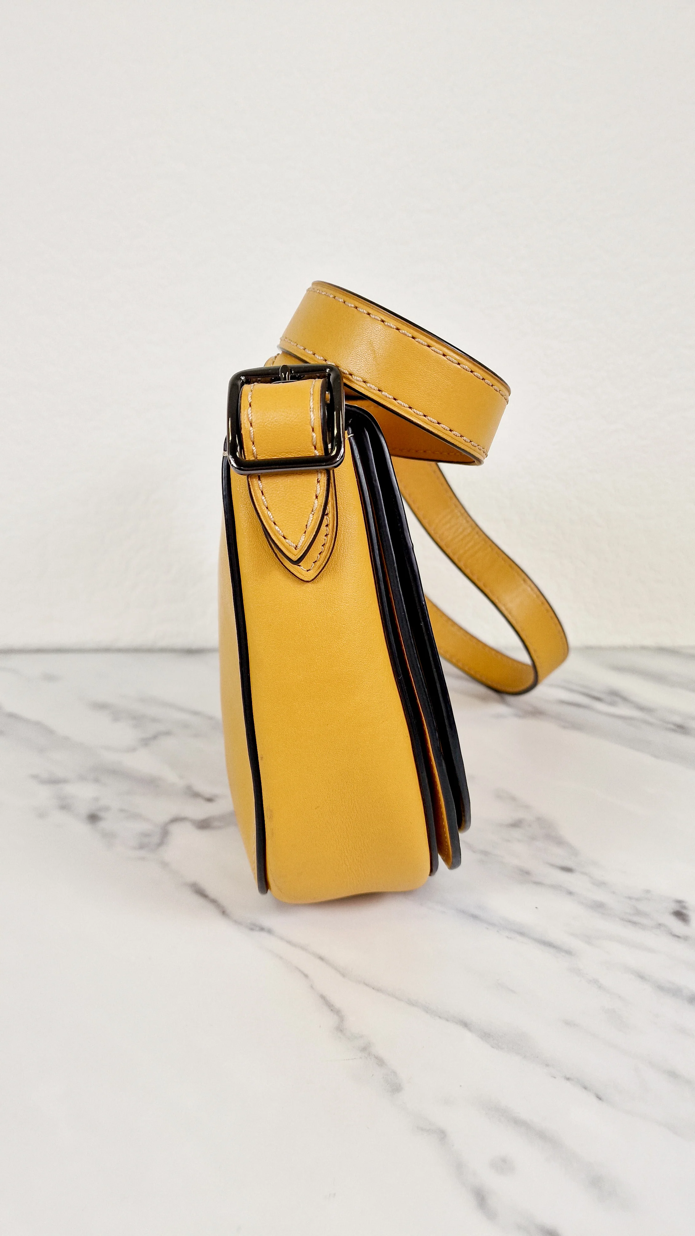 Disney X Coach 1941 Saddle Bag 23 with Mickey Mouse on Roller Skates in Flax Yellow Smooth Leather Crossbody Bag LIMITED EDITION - Coach 38421 - Image 10