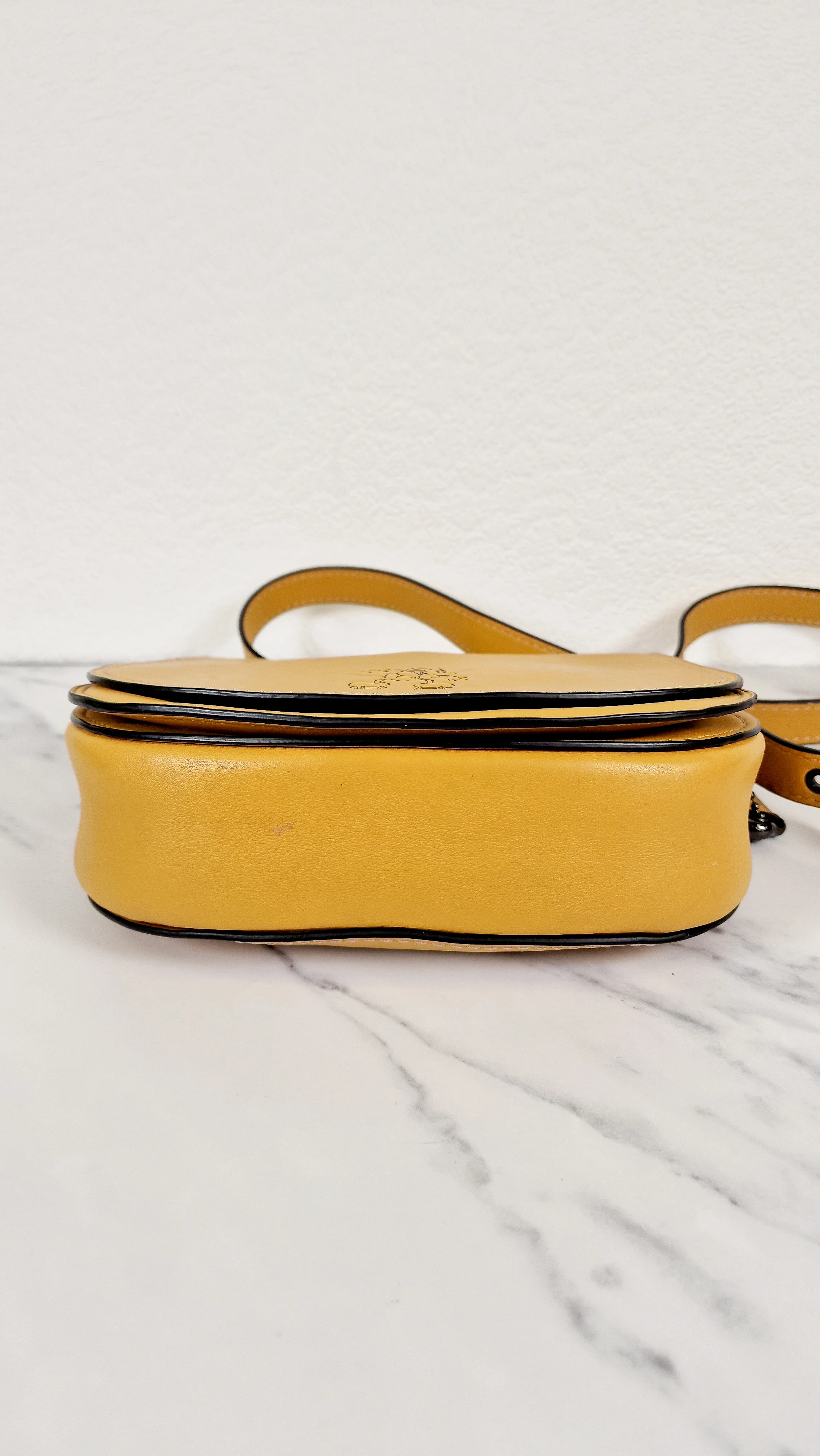 Disney X Coach 1941 Saddle Bag 23 with Mickey Mouse on Roller Skates in Flax Yellow Smooth Leather Crossbody Bag LIMITED EDITION - Coach 38421 - Image 11