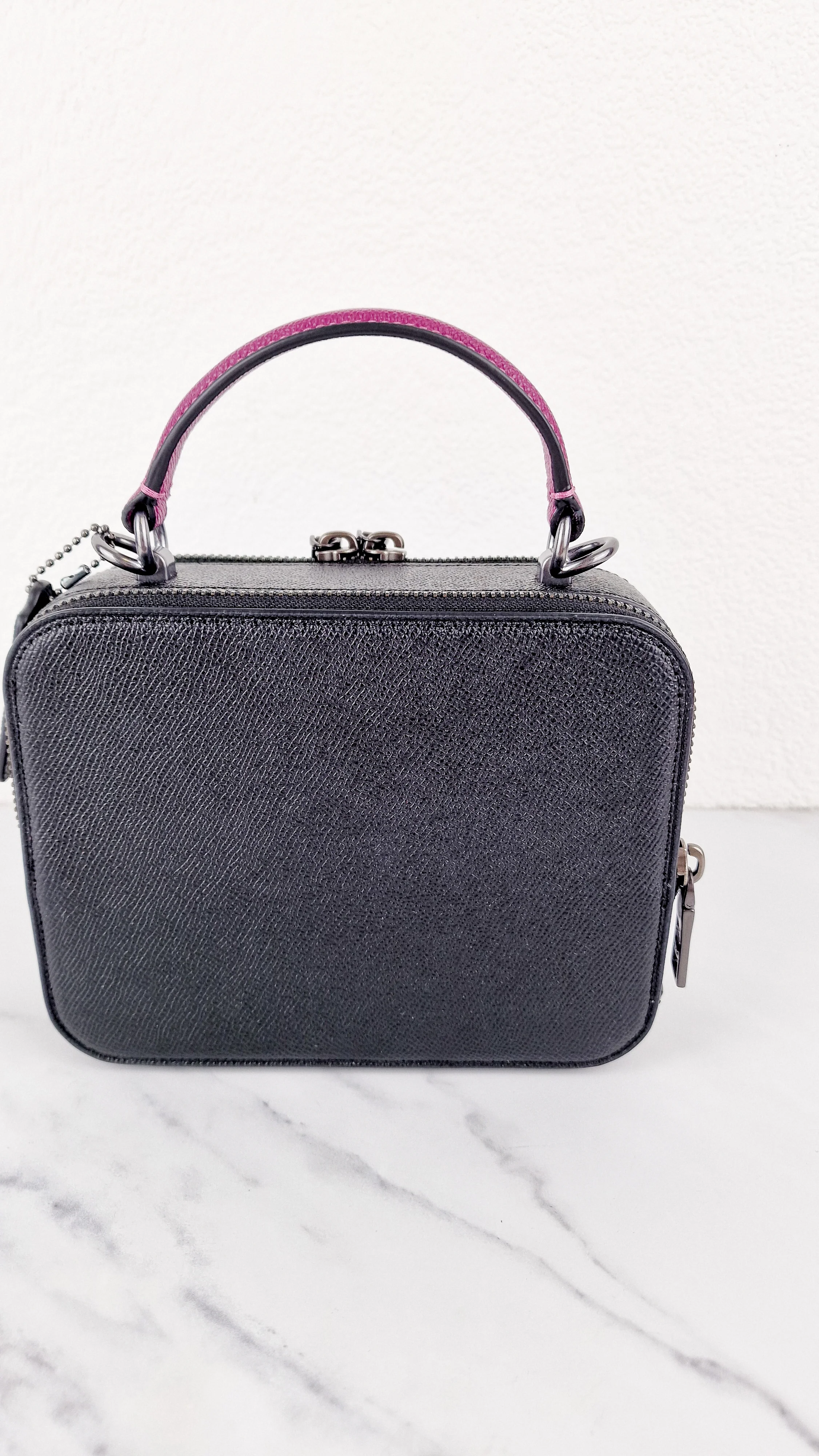 Disney x Coach Box Crossbody With Maleficent Motif Lunchbox Bag Purple Leather Villains - Coach CC376 - Image 12