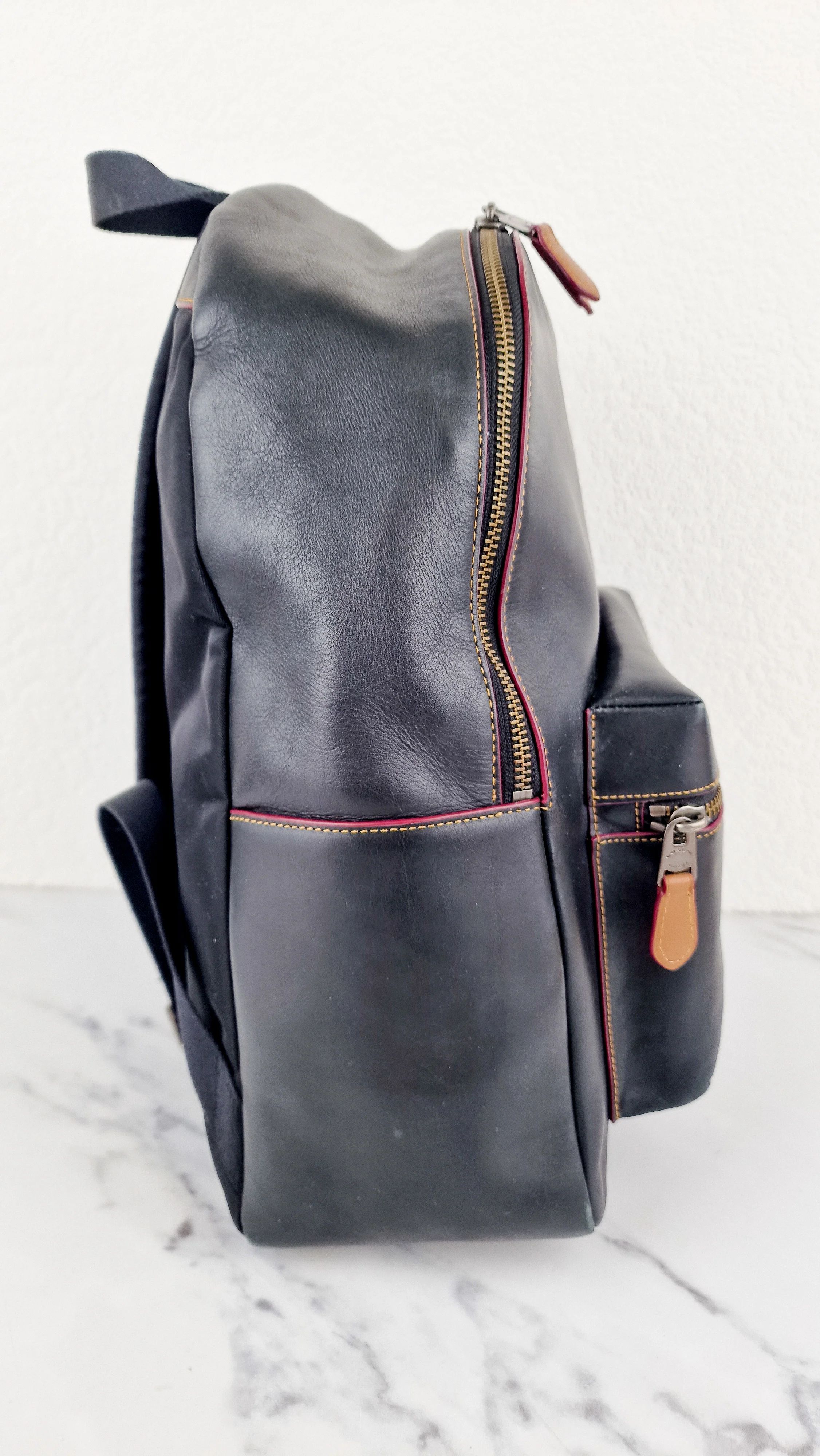 Disney x Coach Mickey Mouse Charlie Backpack in Black Smooth Leather Bag - Coach F59378 - Image 10
