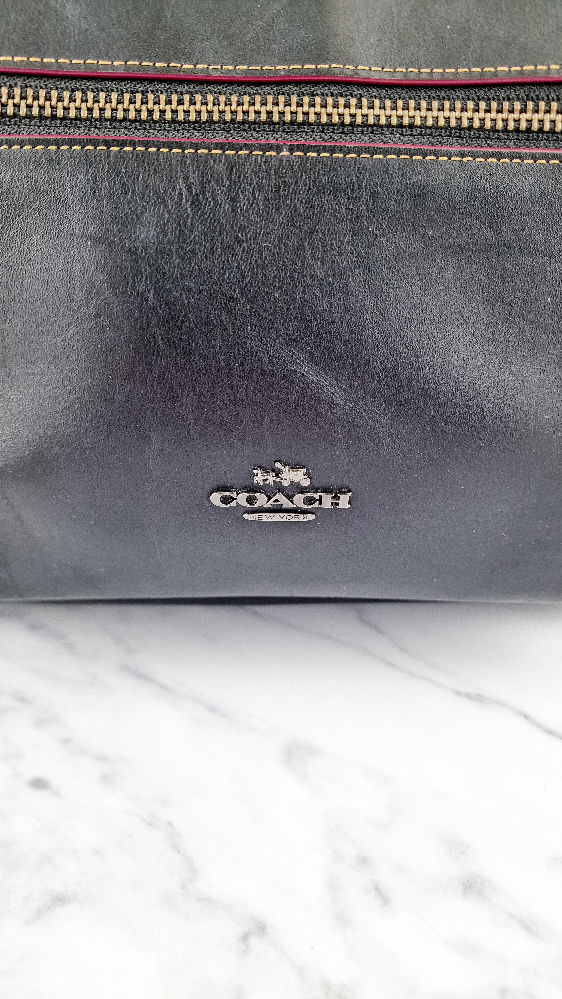 Disney x Coach Mickey Mouse Charlie Backpack in Black Smooth Leather Bag - Coach F59378 - Image 3