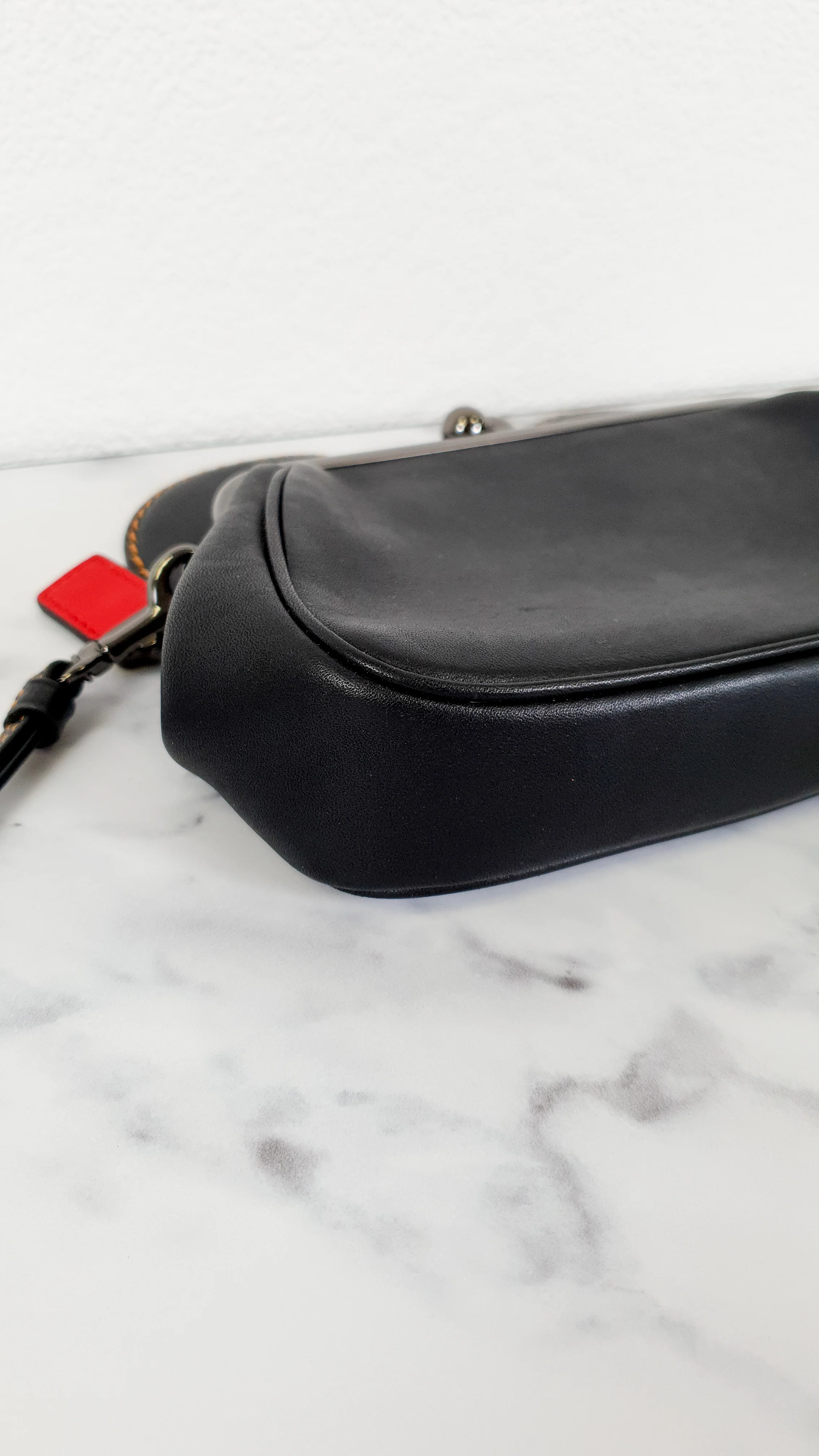 Disney x Coach Mickey Ears Clutch Wristlet in Black Glovetanned Leather - Coach 65794 - Image 10