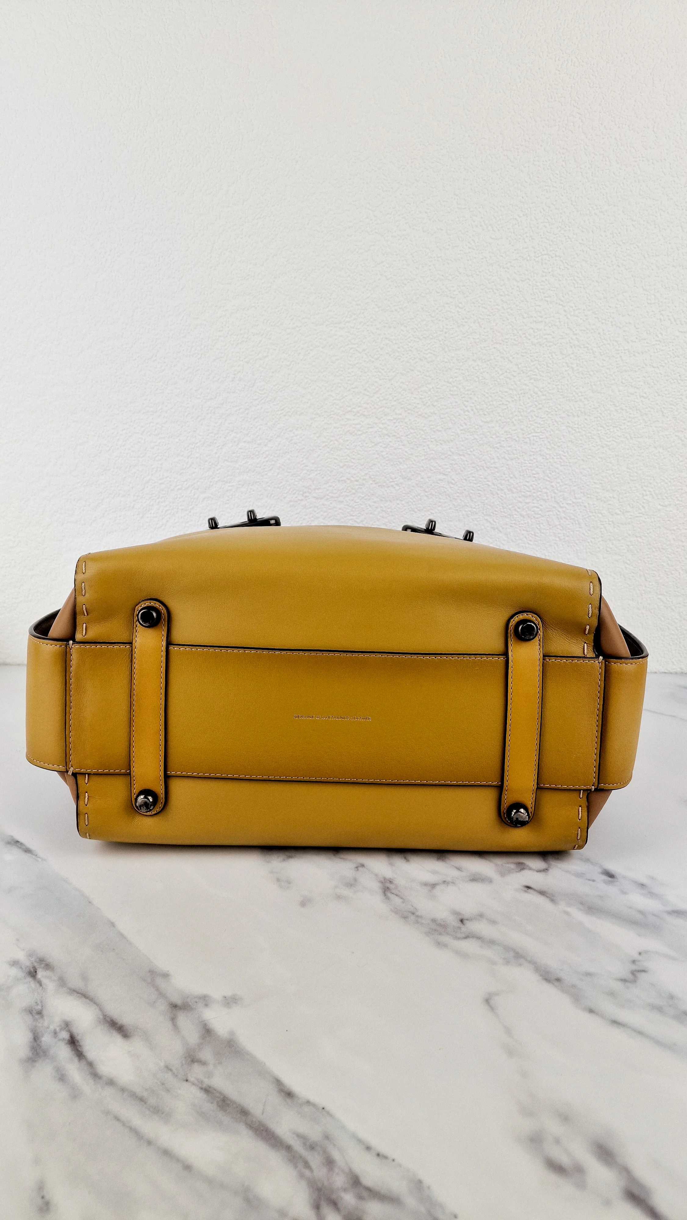 Coach 1941 Double Swagger Flax Yellow Handbag C Chain Strap Leather Bag - Coach 25831 - Image 17