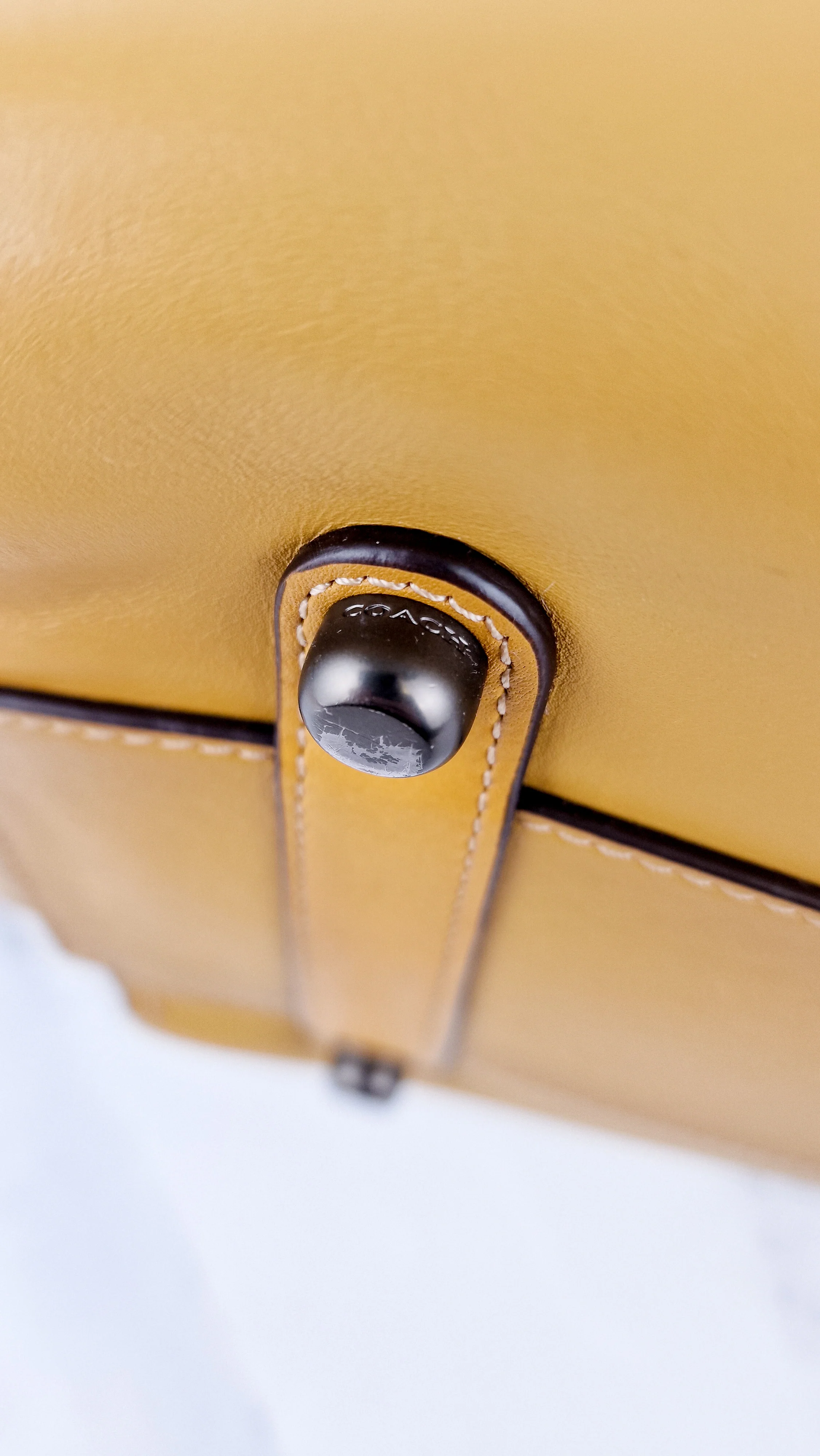 Coach 1941 Double Swagger Flax Yellow Handbag C Chain Strap Leather Bag - Coach 25831 - Image 21