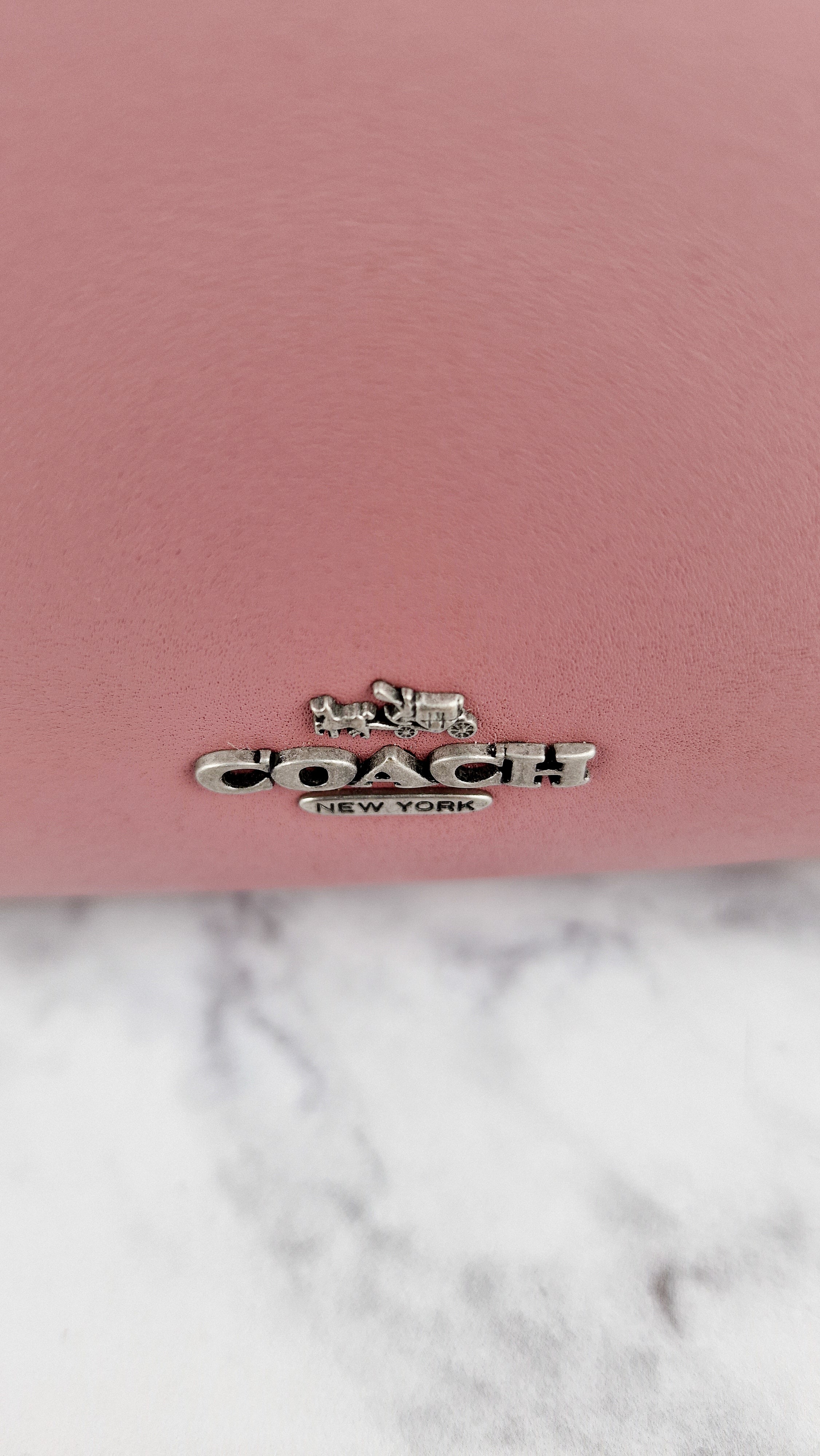 Coach Mercer Satchel 30 in Dusty Rose Pink with Tooled Leather Tea Roses - Floral Crossbody Bag Handbag - Coach 12031 - Image 15