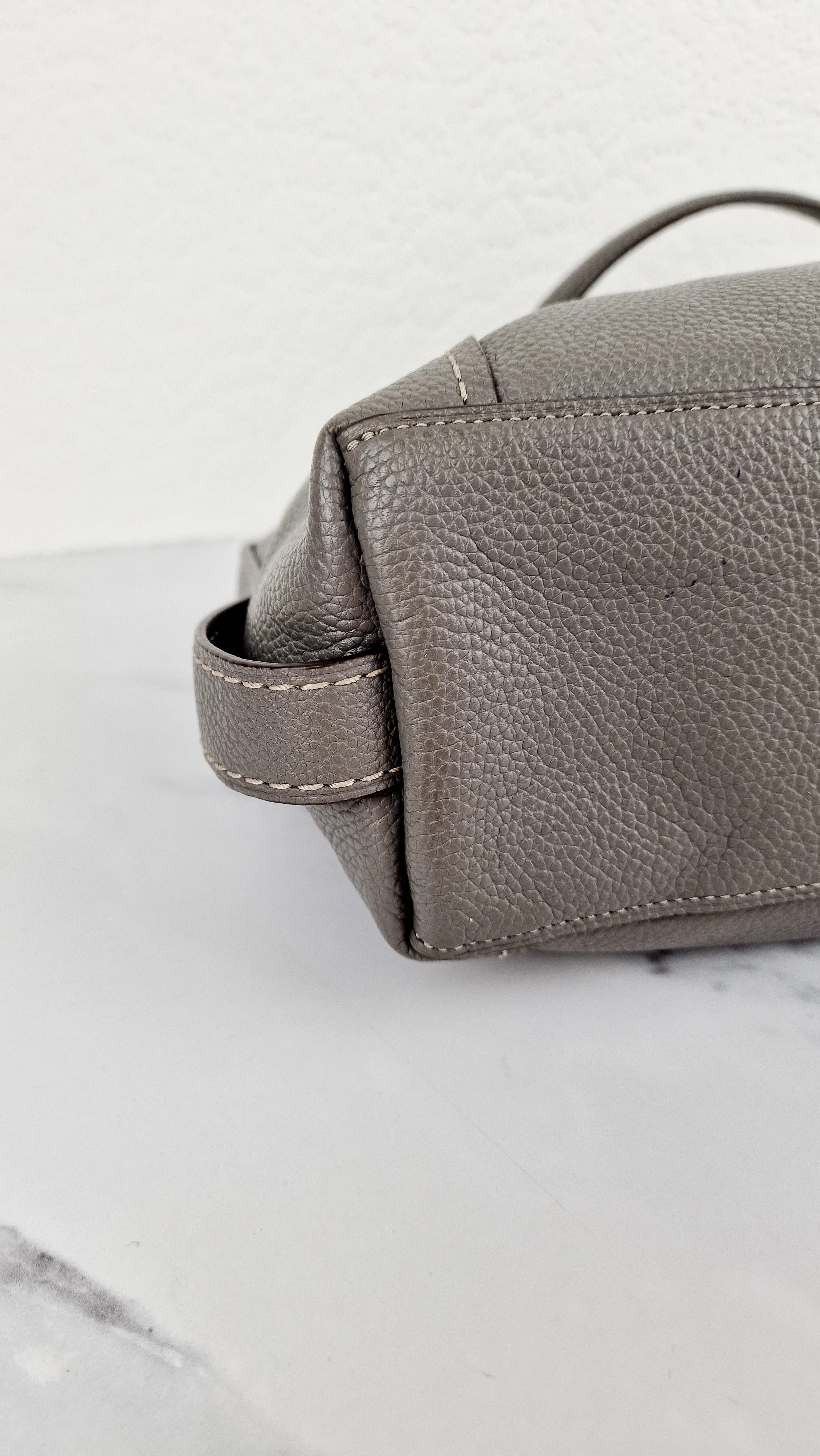 Coach Edie Shoulder Bag 28 in Grey Pebble Leather - Handbag Coach 57124 - Image 10