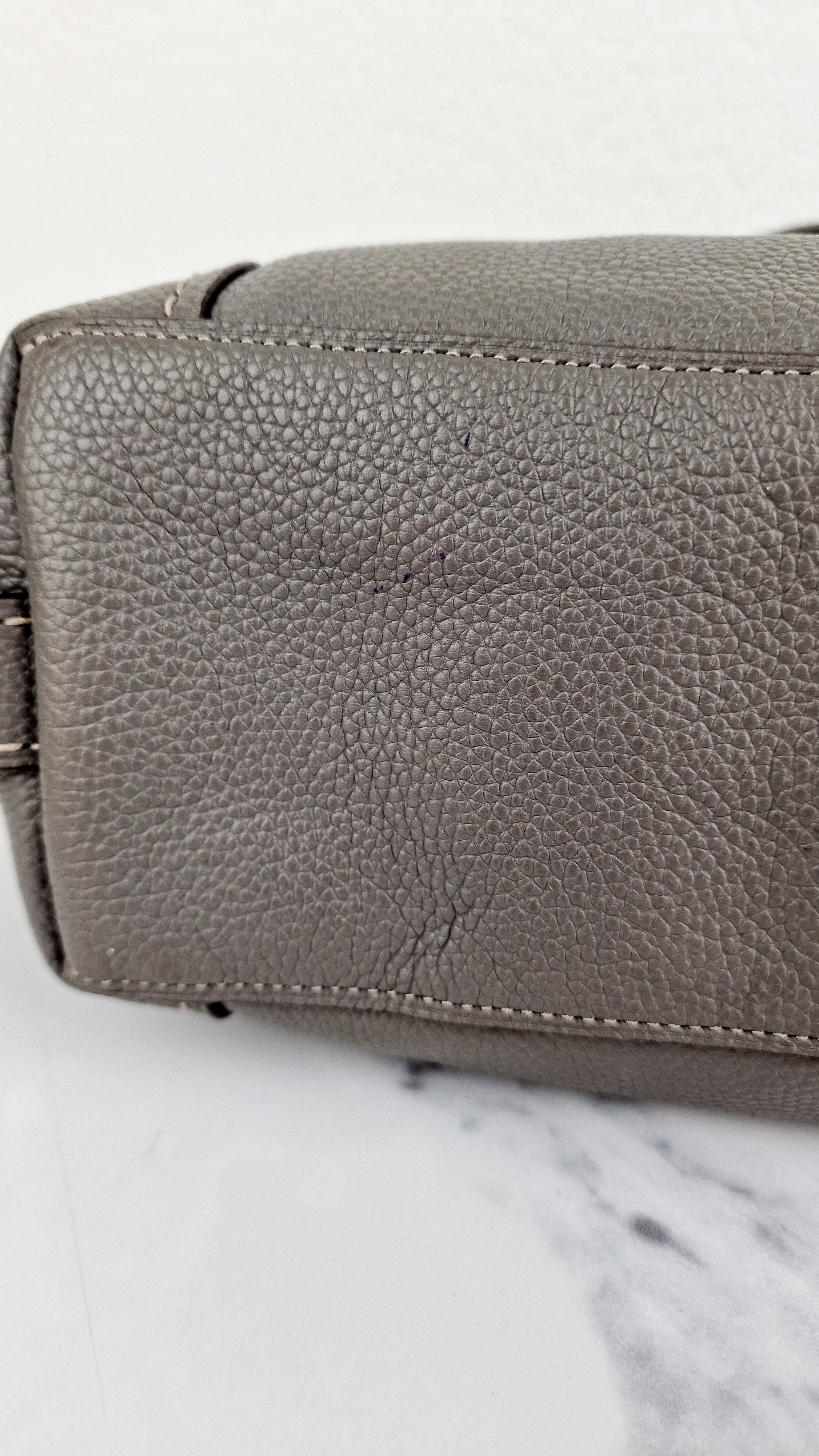 Coach Edie Shoulder Bag 28 in Grey Pebble Leather - Handbag Coach 57124 - Image 11