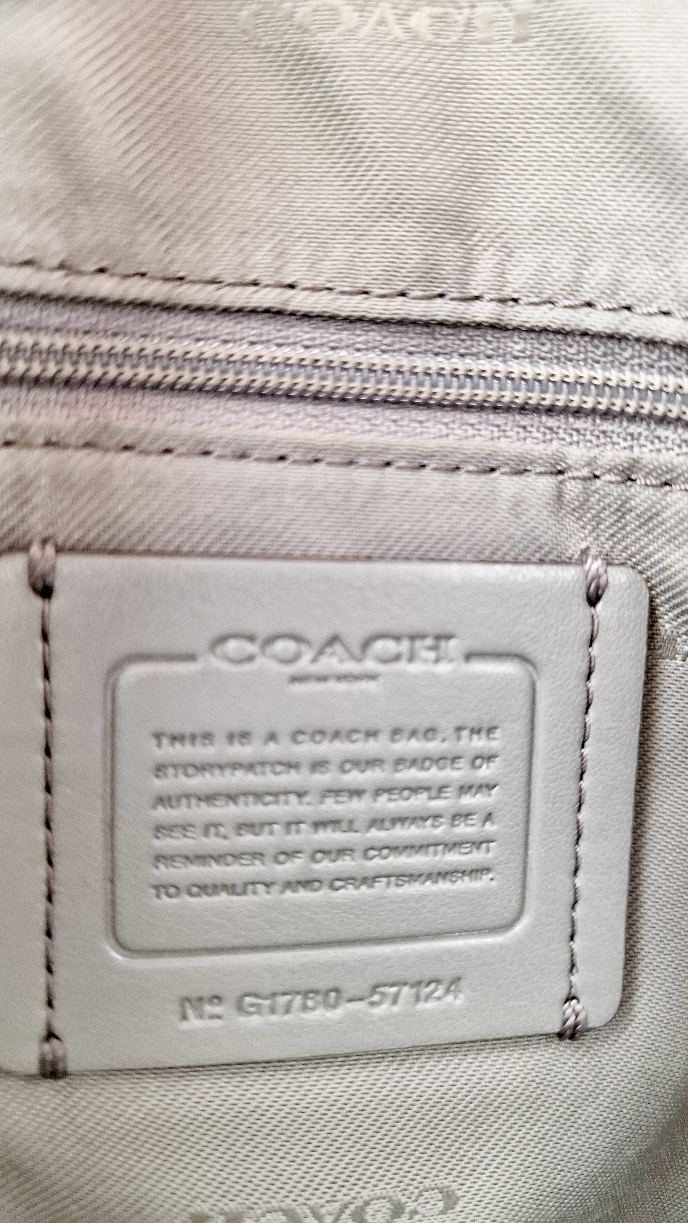Coach Edie Shoulder Bag 28 in Grey Pebble Leather - Handbag Coach 57124 - Image 13