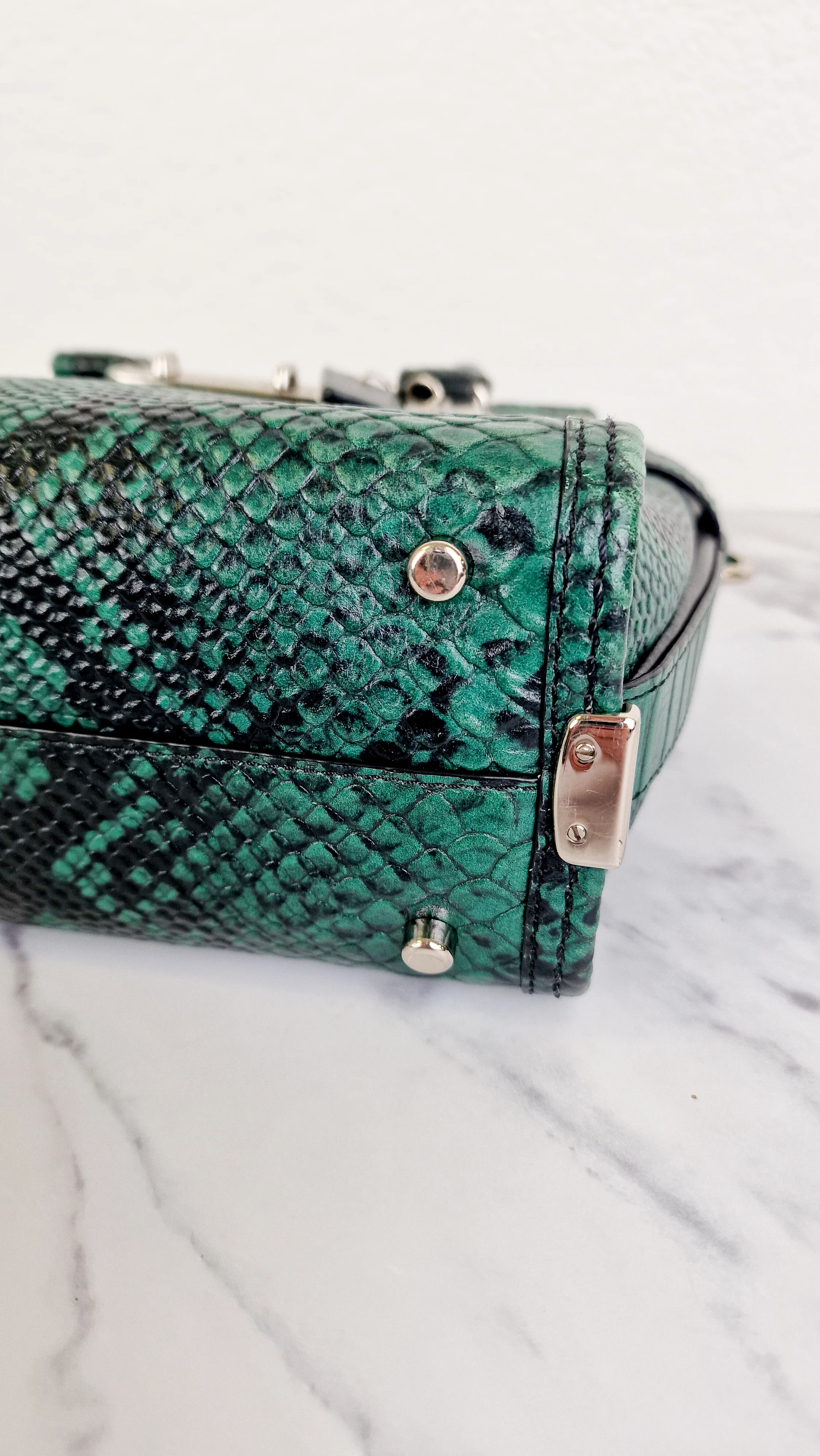 Coach Swagger 21 in Green & Black Snake Print - Handbag Crossbody Bag - Coach 38360 - Image 11