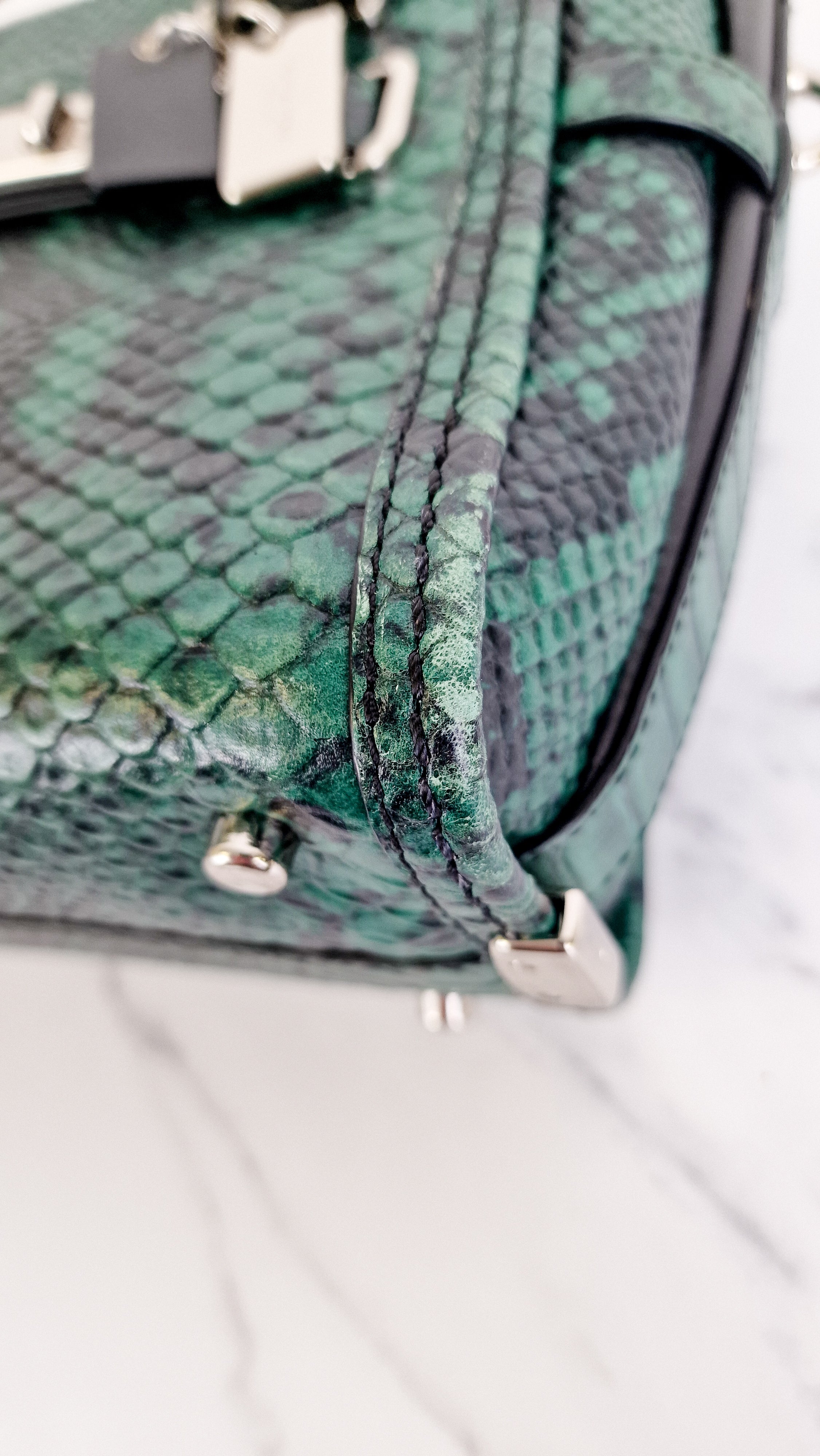 Coach Swagger 21 in Green & Black Snake Print - Handbag Crossbody Bag - Coach 38360 - Image 12