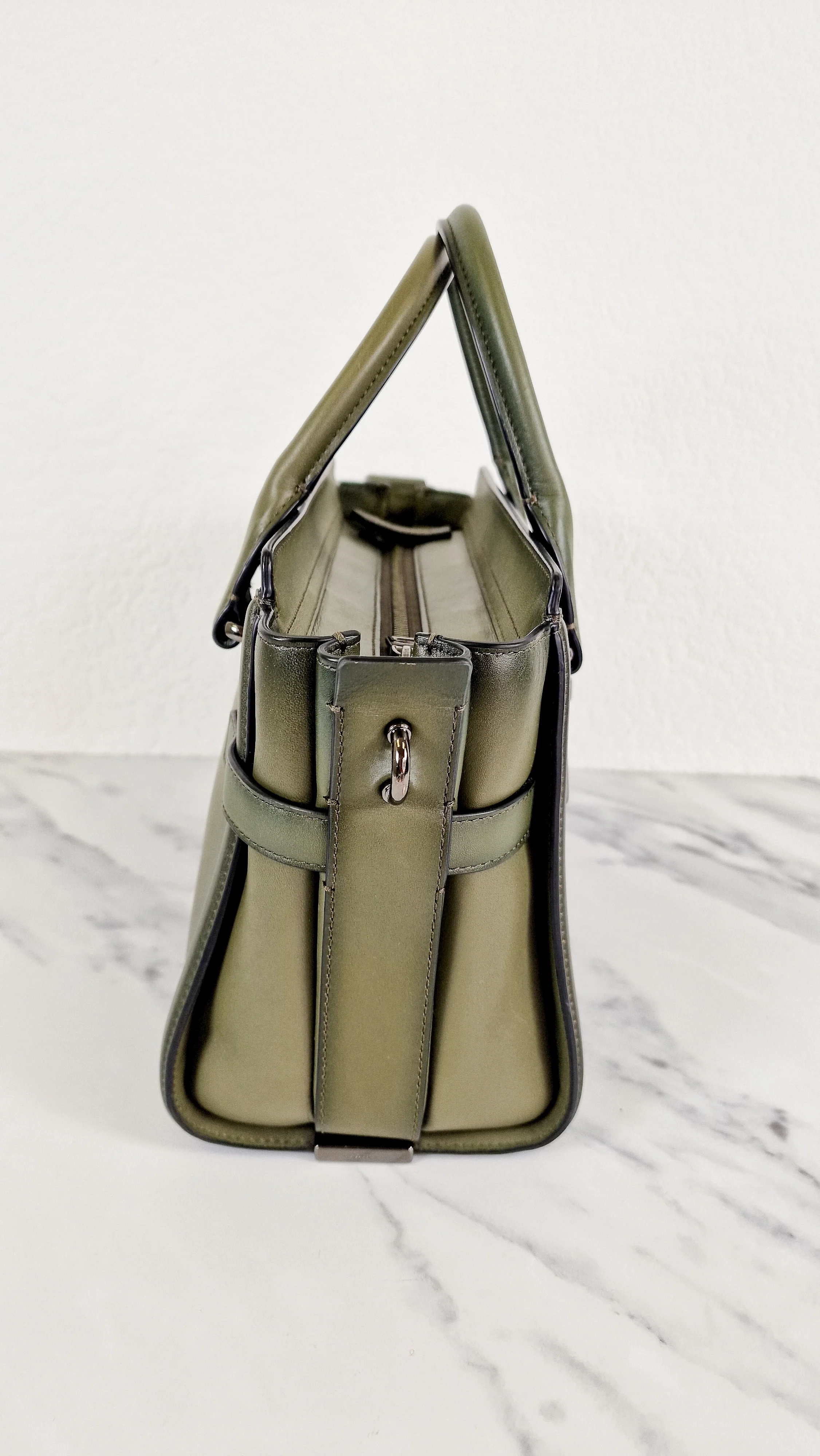 Coach Swagger 27 in Dark Green Burnished Leather - Handbag Shoulder Bag - Coach 38372 - Image 7