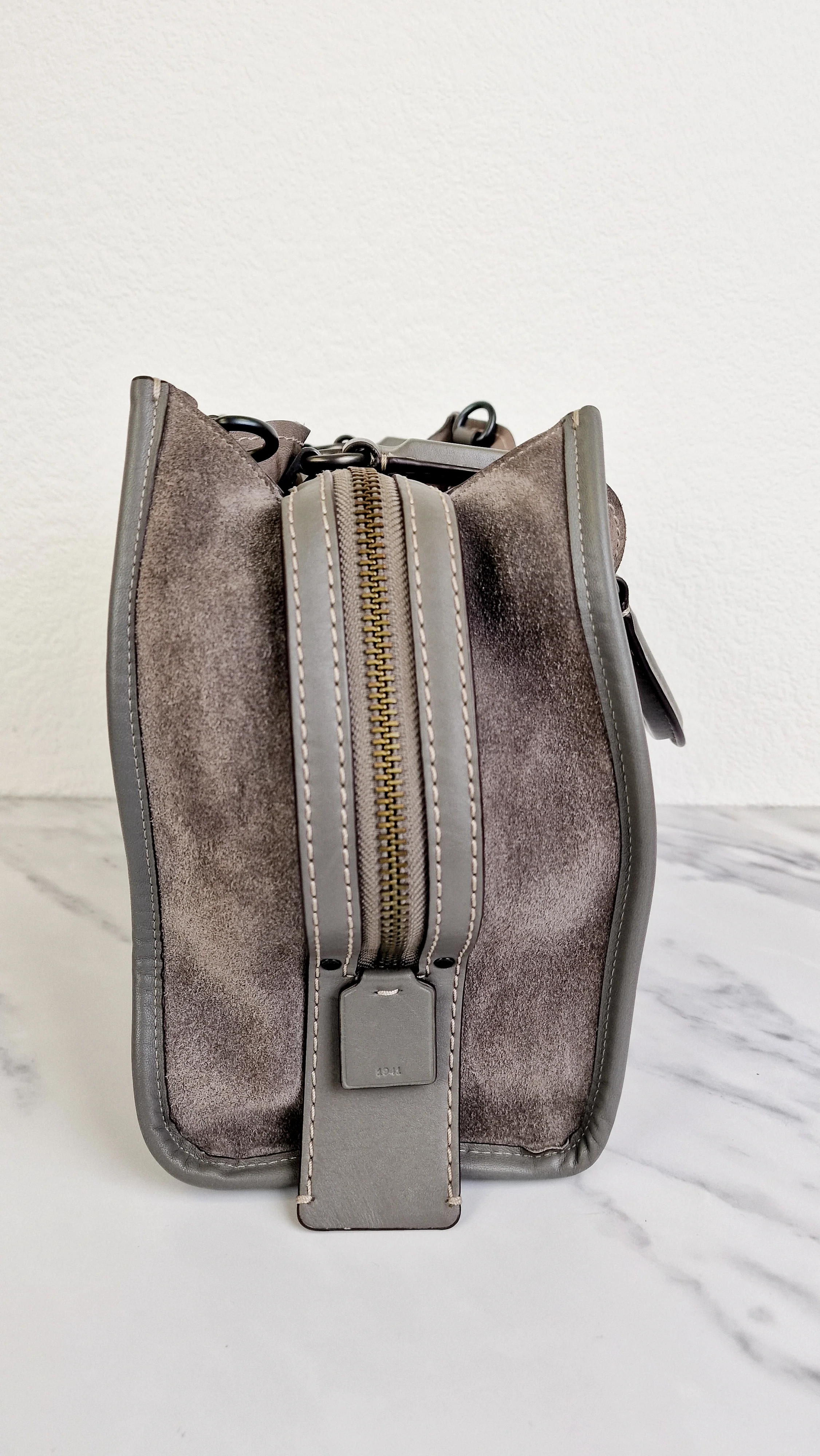 Coach Rogue 31 in Heather Grey Suede - Coach 1941 Handbag Crossbody Bag Shoulder Bag - Coach 38220 - Image 11
