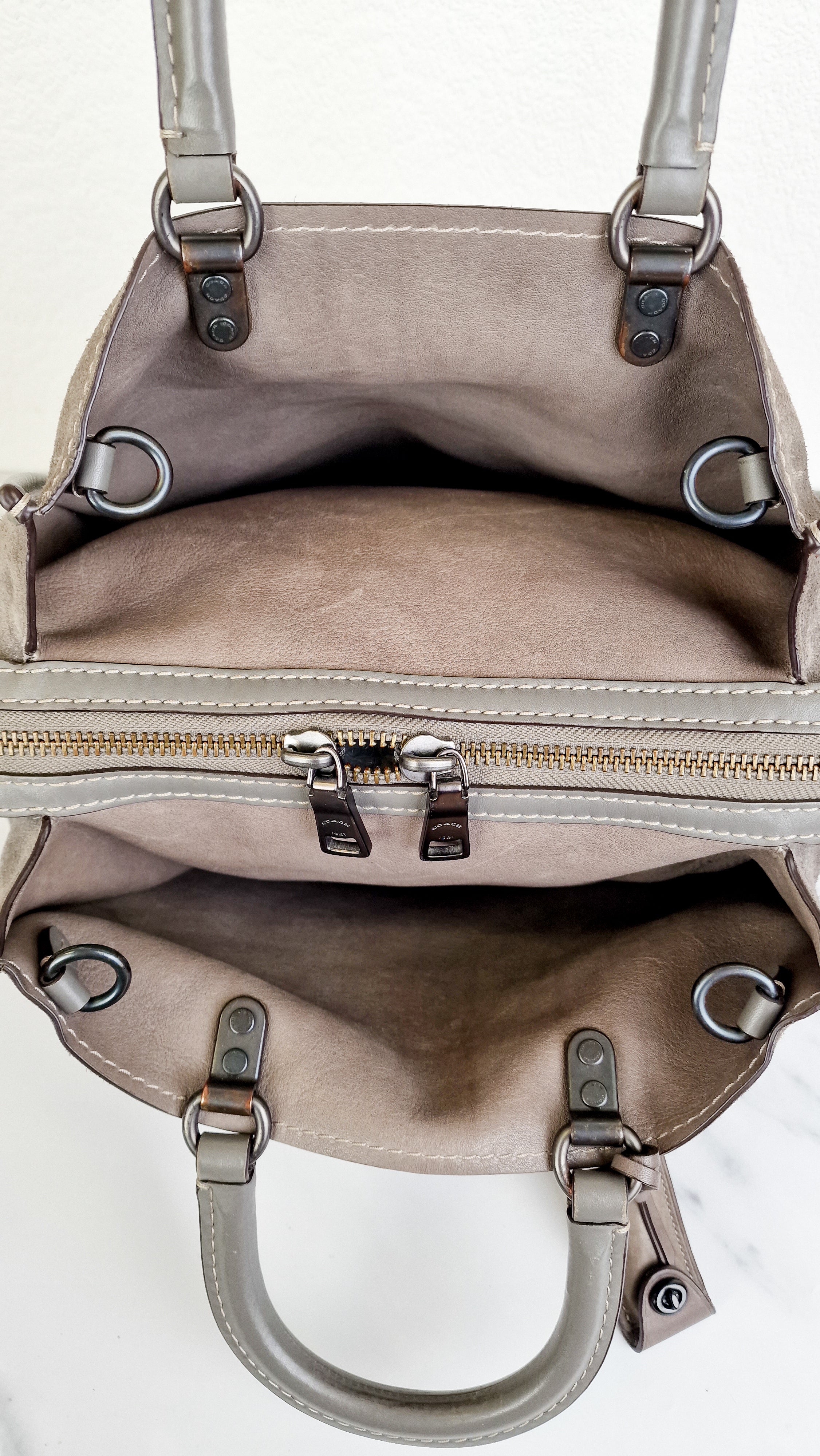 Coach Rogue 31 in Heather Grey Suede - Coach 1941 Handbag Crossbody Bag Shoulder Bag - Coach 38220 - Image 17