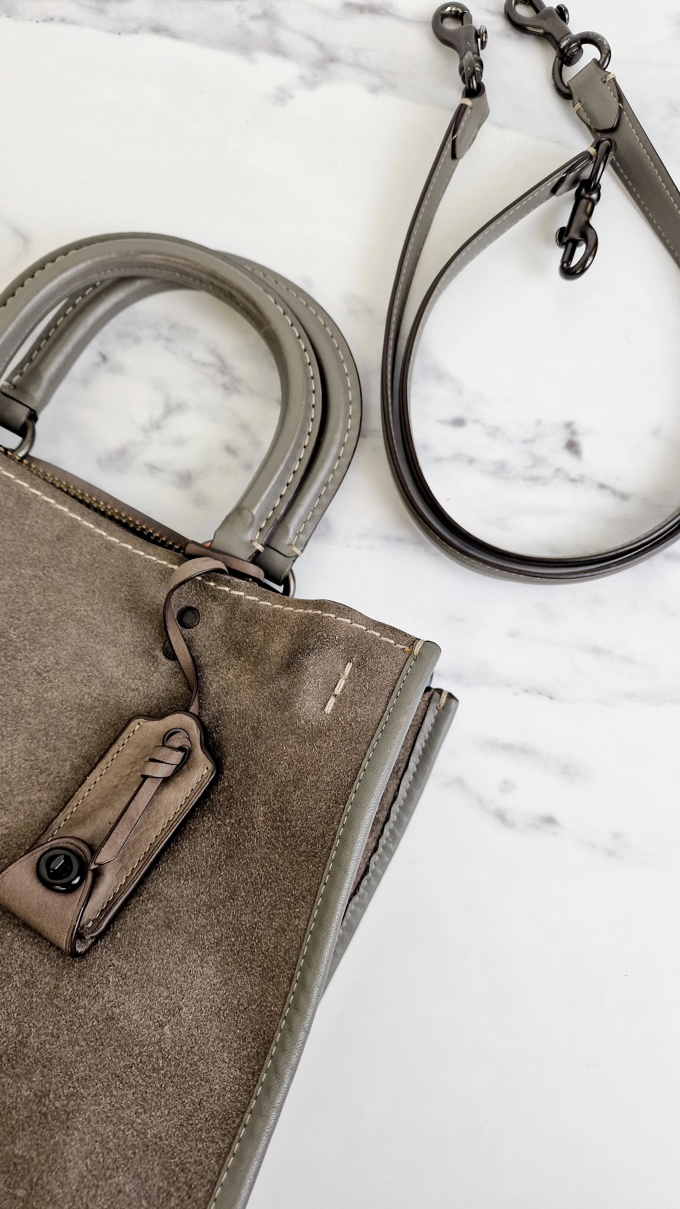 Coach Rogue 31 in Heather Grey Suede - Coach 1941 Handbag Crossbody Bag Shoulder Bag - Coach 38220 - Image 21