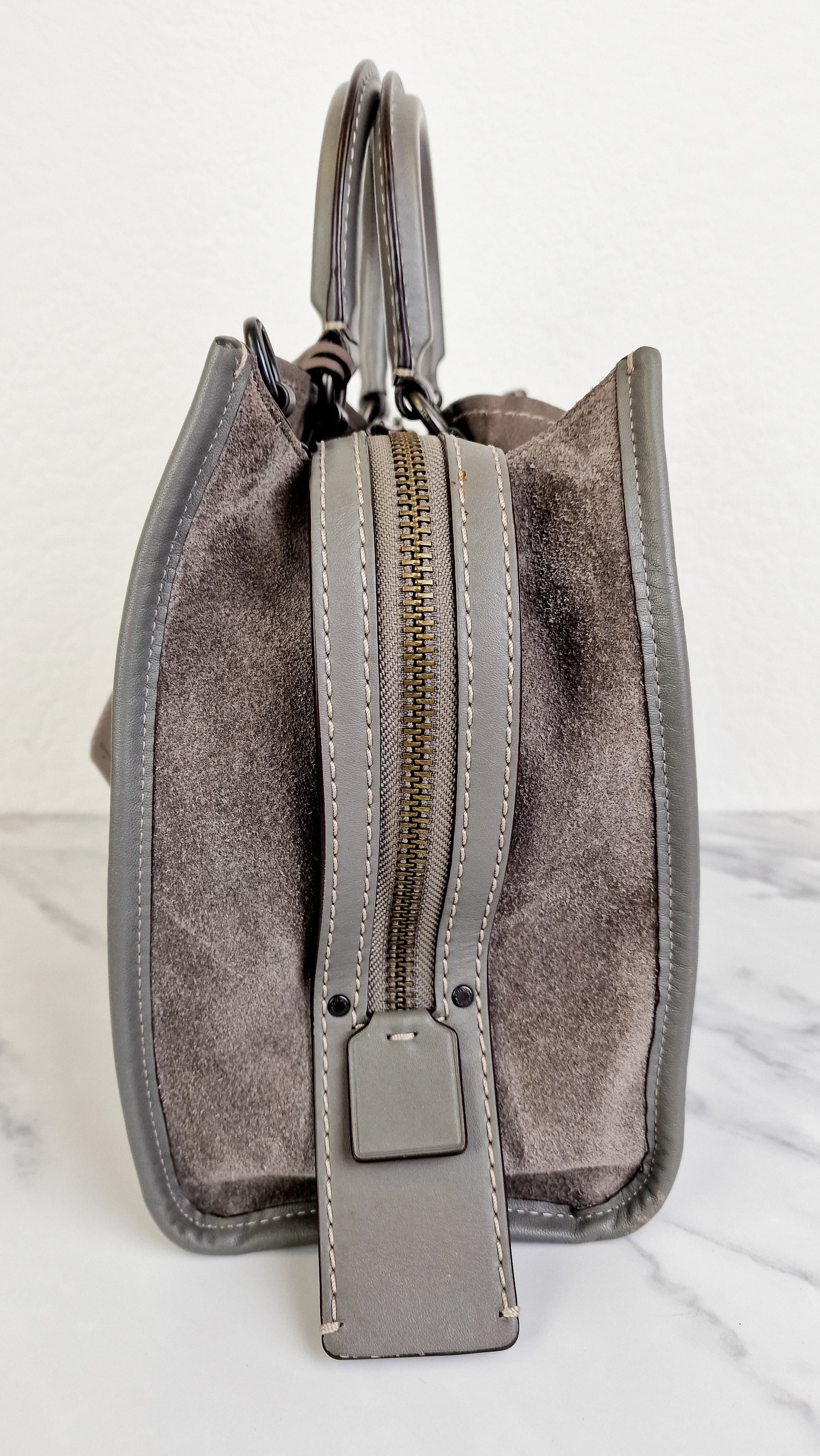 Coach Rogue 31 in Heather Grey Suede - Coach 1941 Handbag Crossbody Bag Shoulder Bag - Coach 38220 - Image 4