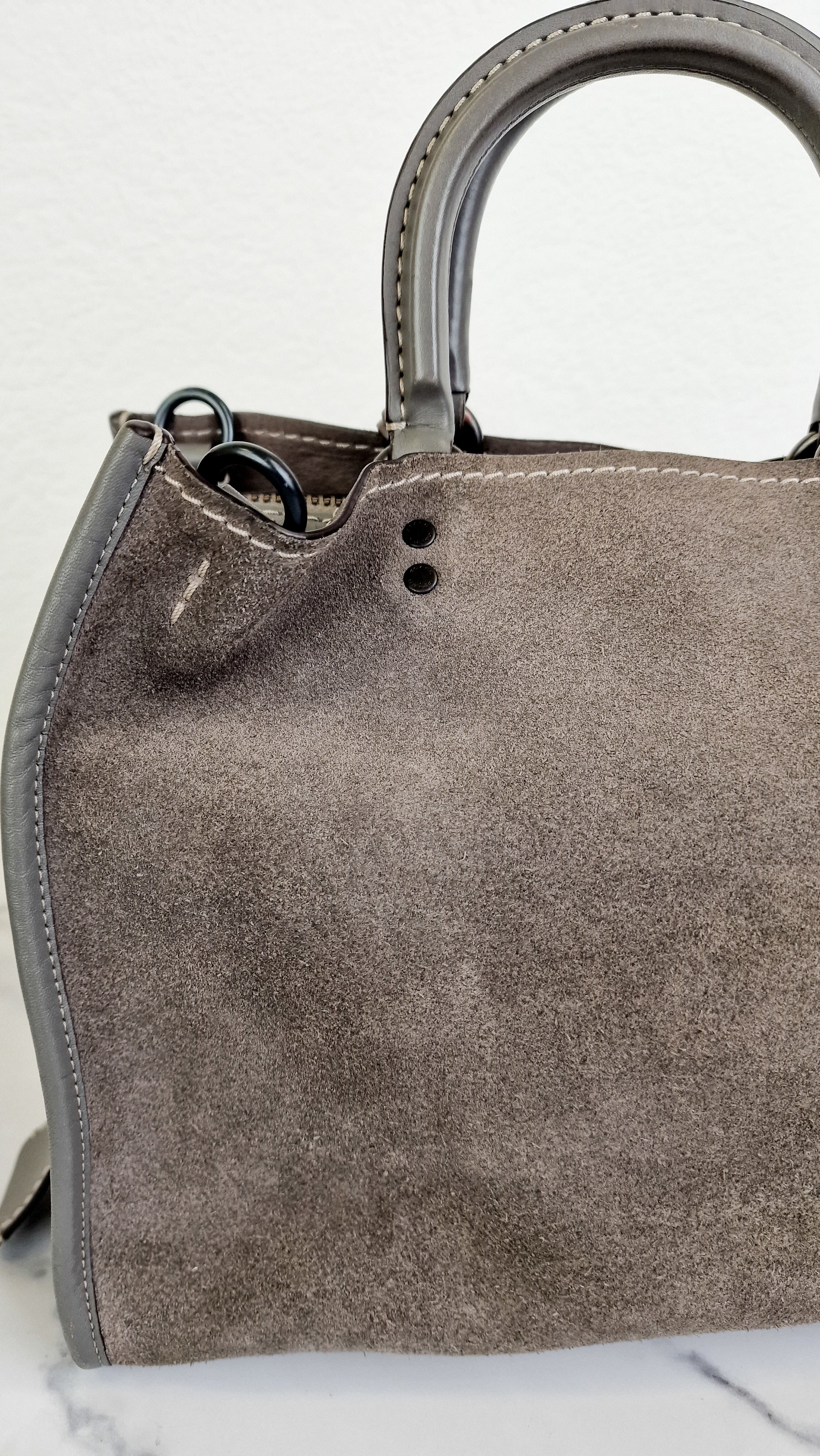 Coach Rogue 31 in Heather Grey Suede - Coach 1941 Handbag Crossbody Bag Shoulder Bag - Coach 38220 - Image 9