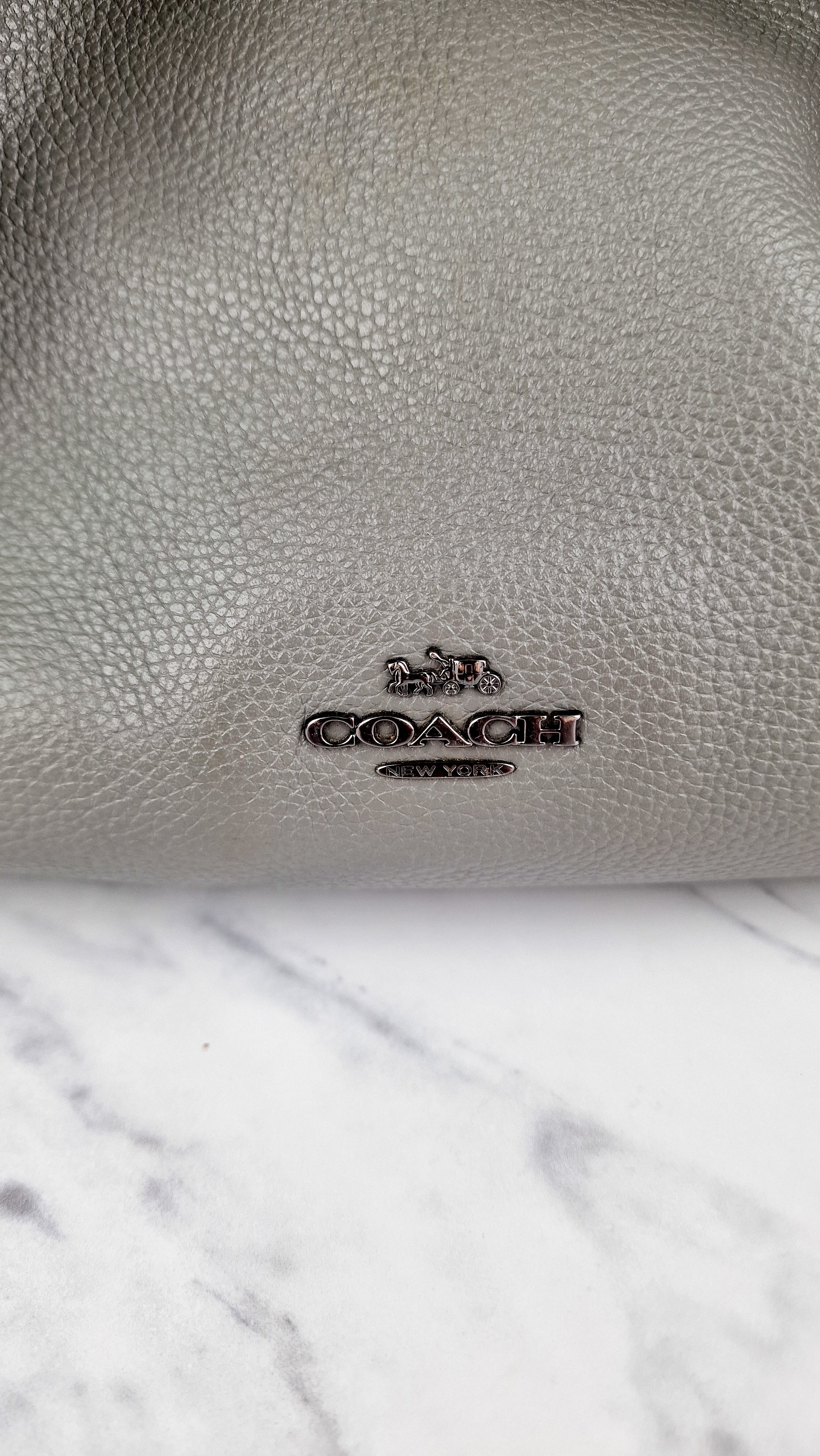 Coach Edie 31 Shoulder Bag in Grey Pebble Leather - Handbag Coach 57125 - Image 2