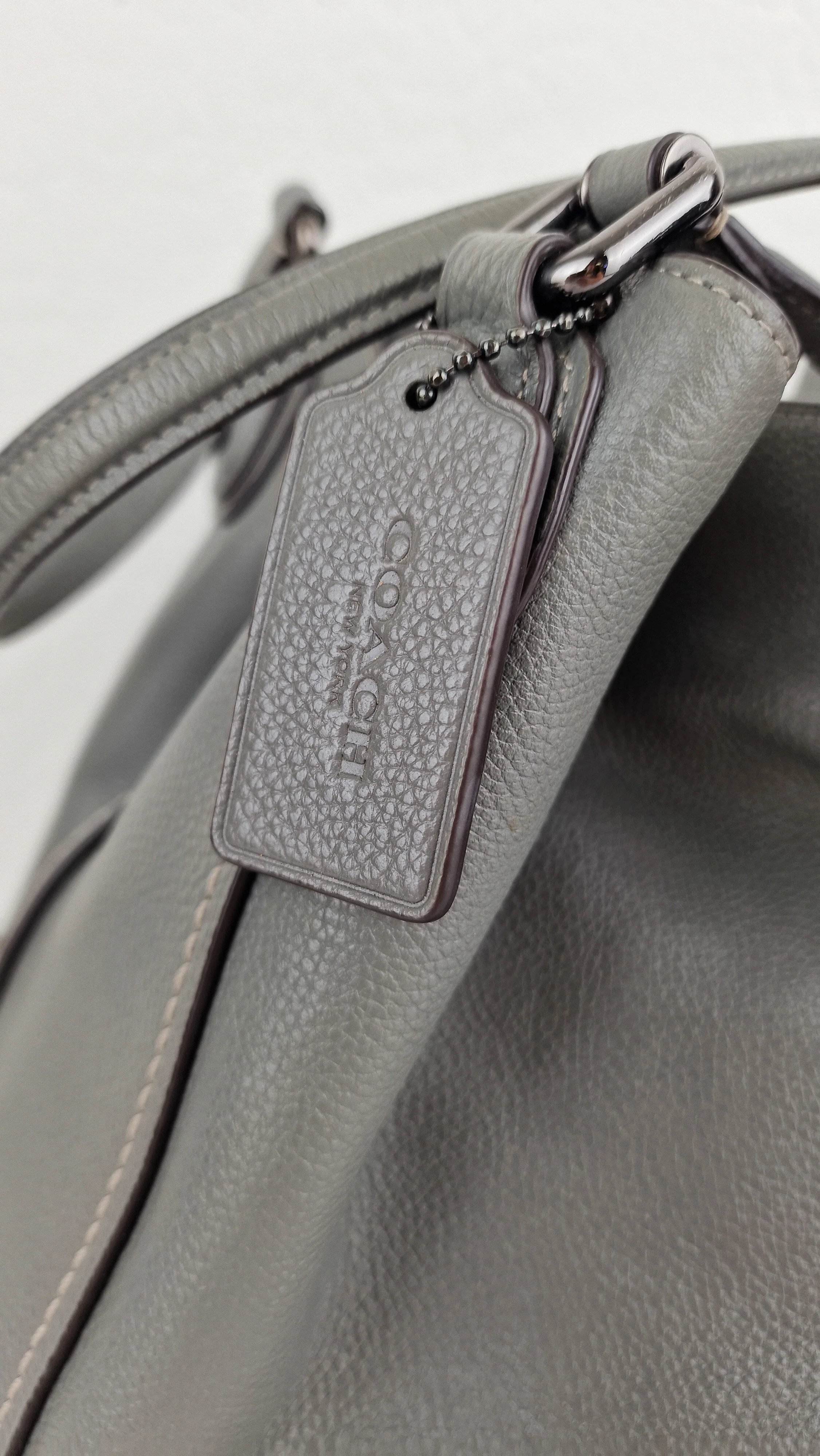 Coach Edie 31 Shoulder Bag in Grey Pebble Leather - Handbag Coach 57125 - Image 3