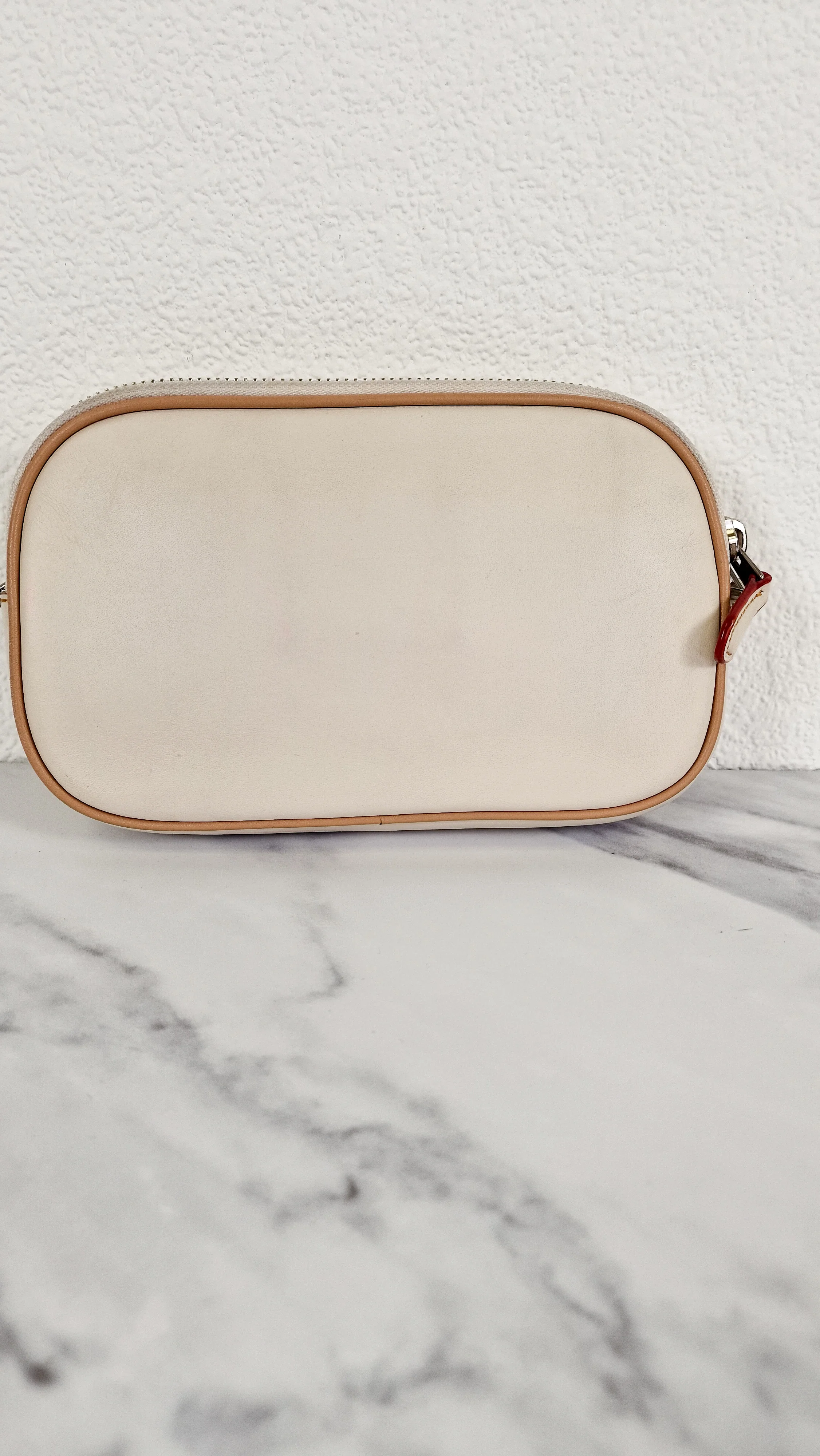 Coach Camera Bag with Nasa Space Rocket Patch in Chalk Smooth Leather Clutch - Coach 10851 - Image 3
