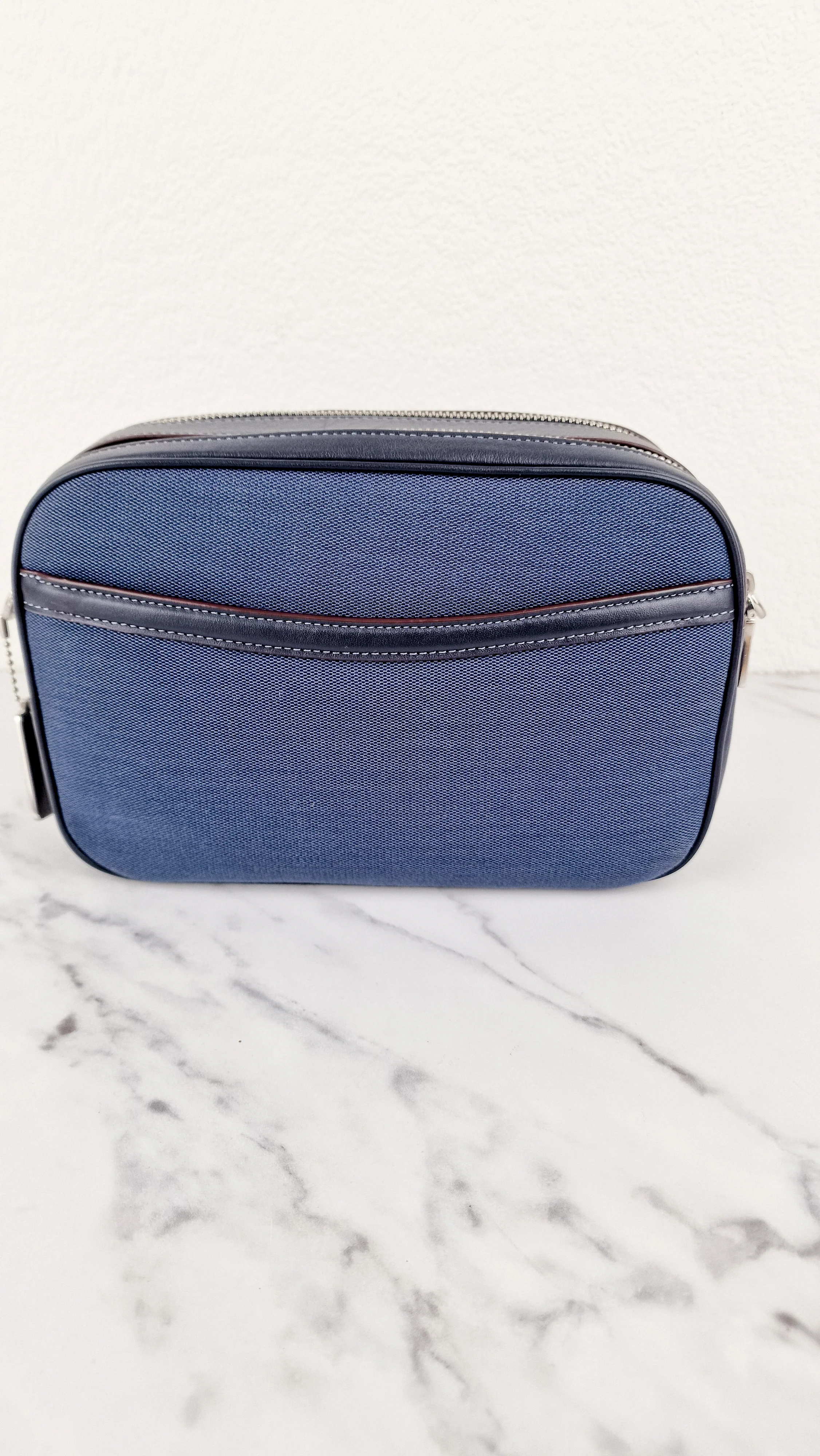 Coach Jes Crossbody Camera Bag in Denim & Navy Blue Leather - Coach 6519 - Image 5