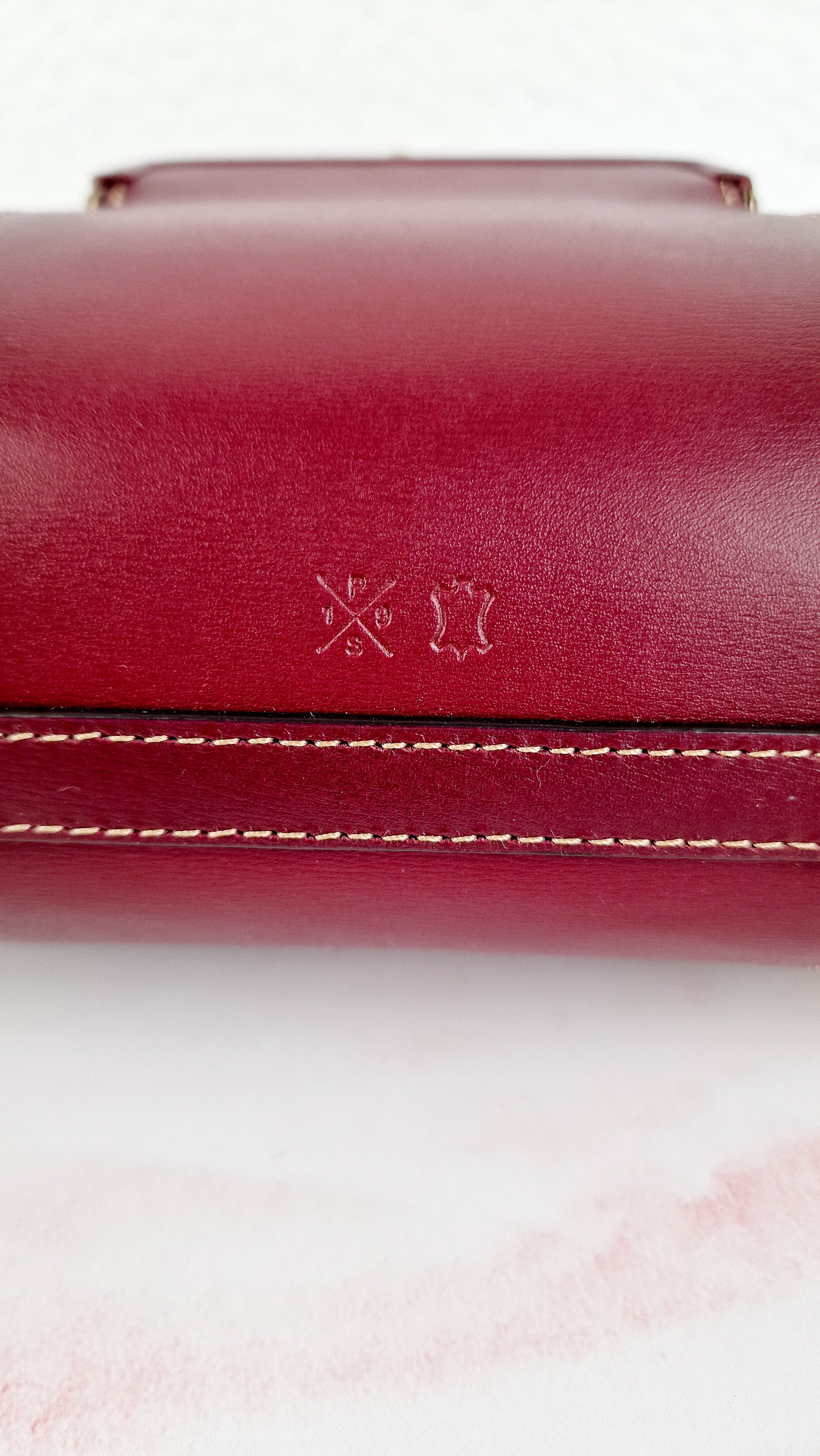 Coach Joni Crossbody in Signature Jacquard & Burgundy Leather with Pyramid Rivets Bag - Coach 48205 - Image 20