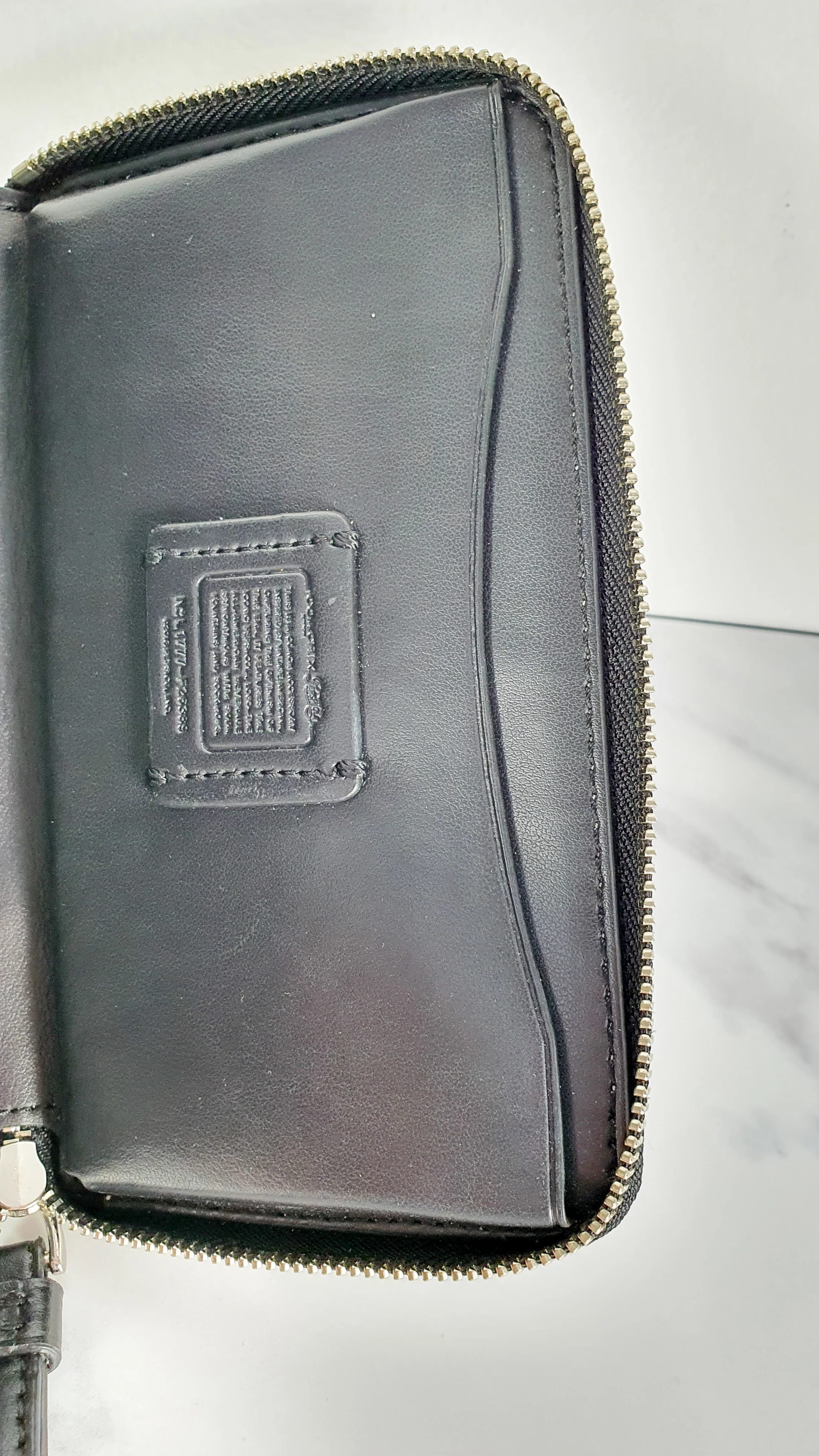 Limited Edition Coach Pepsi Cola Zip Wallet With Black Smooth Leather Purse - Coach F26389 - Image 9