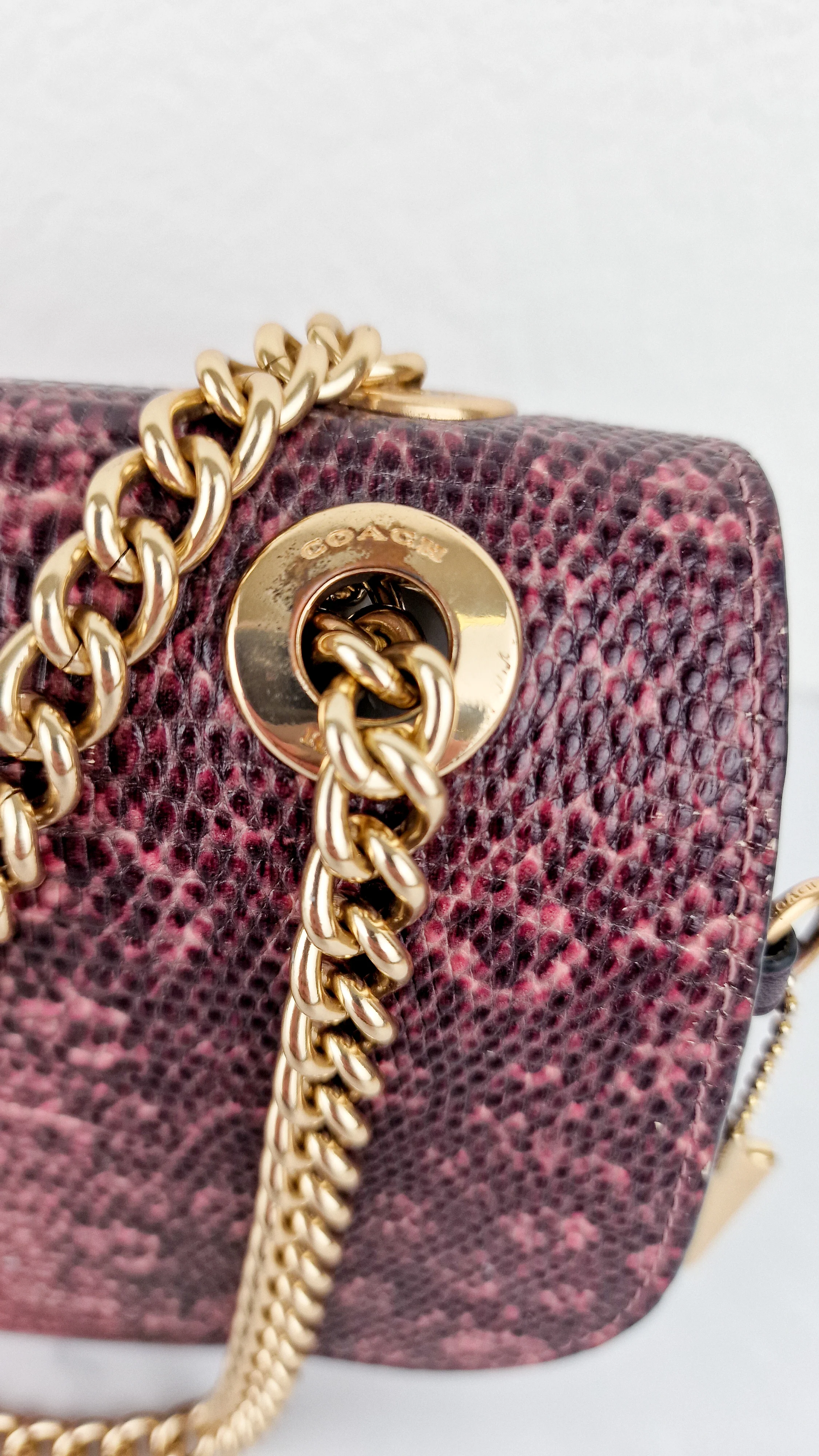 Coach Cassidy Crossbody Bag in Pink Lizard Embossed Leather - Coach F72669 - Image 4