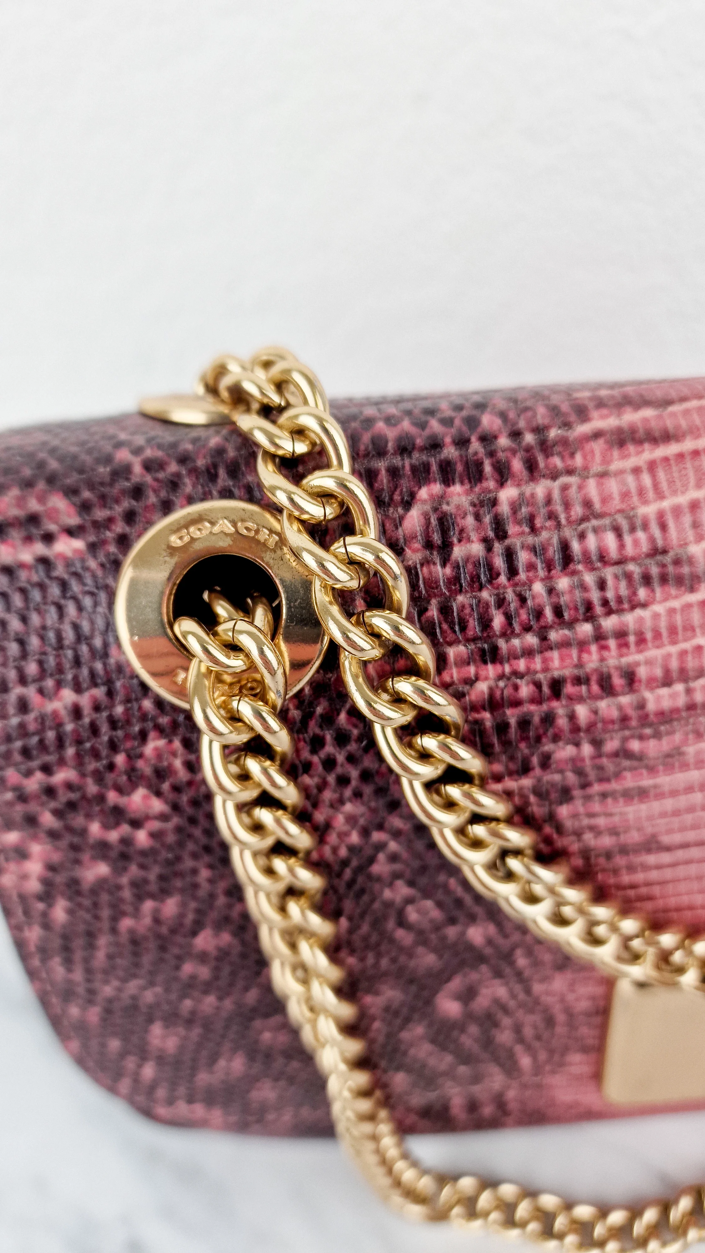 Coach Cassidy Crossbody Bag in Pink Lizard Embossed Leather - Coach F72669 - Image 5