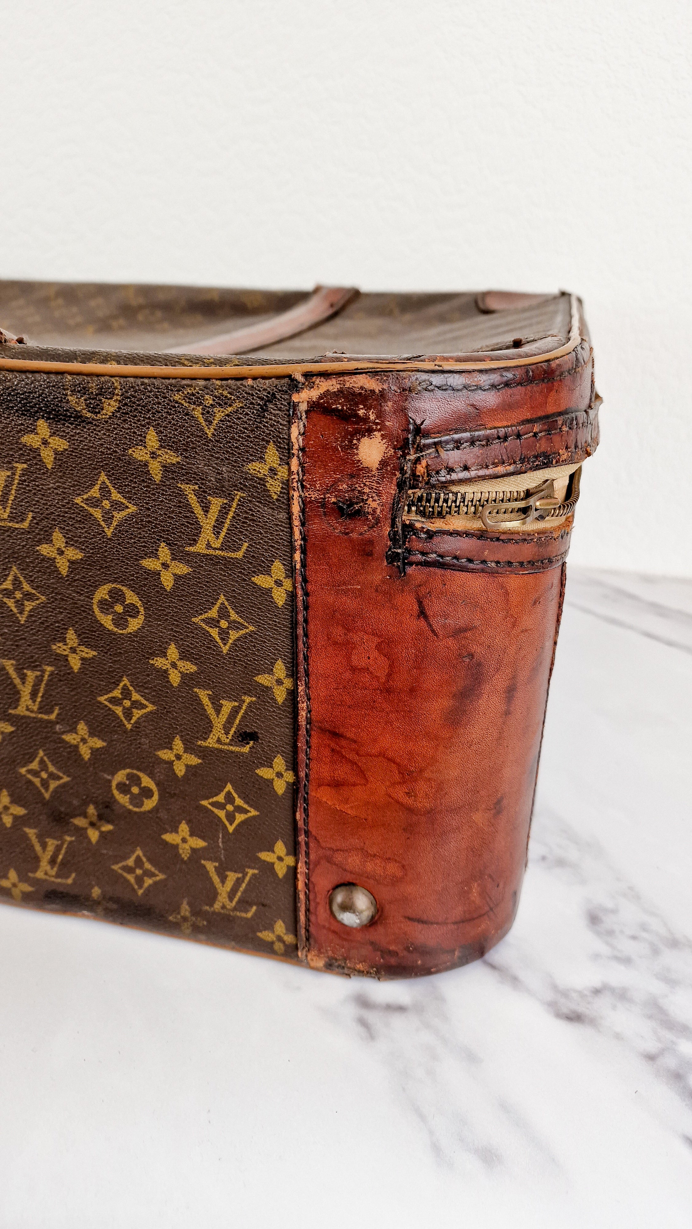 Louis Vuitton Monogram Suitcases Vintage Luggage Set CELEBRITY OWNED Travel Set - Image 26