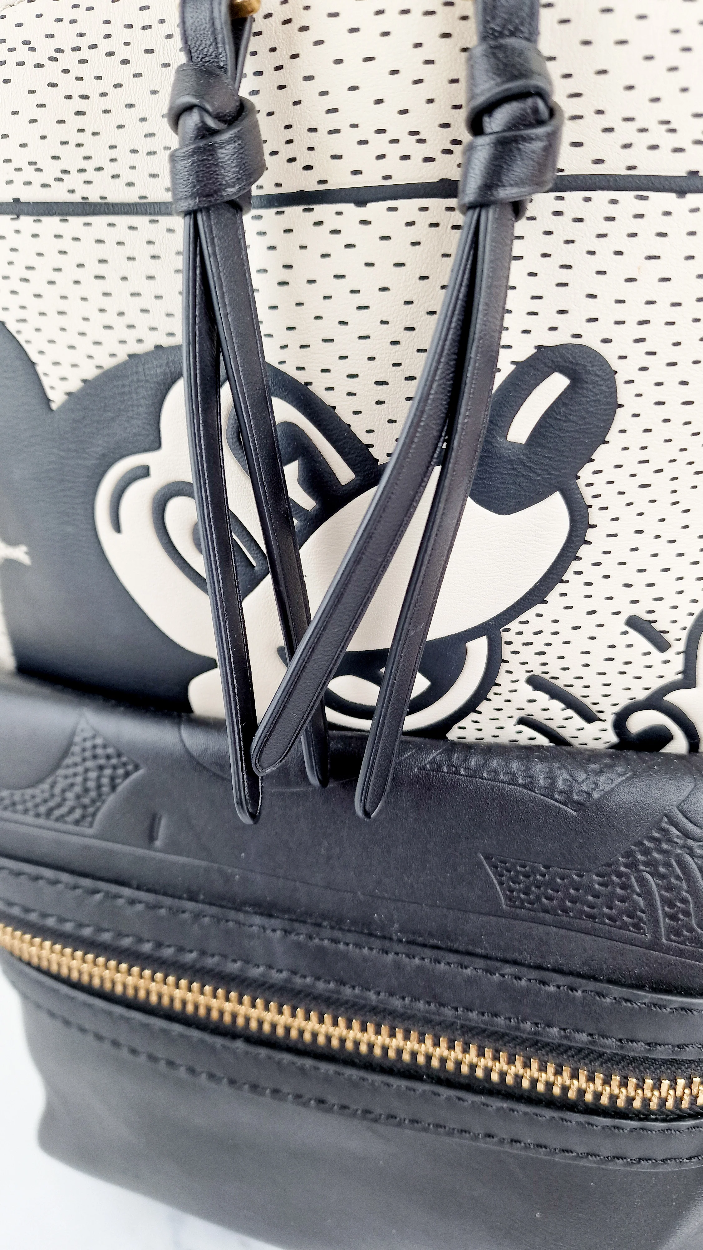 Disney x Coach Keith Haring Mickey Mouse Backpack in Black & White Sample Bag - Coach 5228 - Image 2
