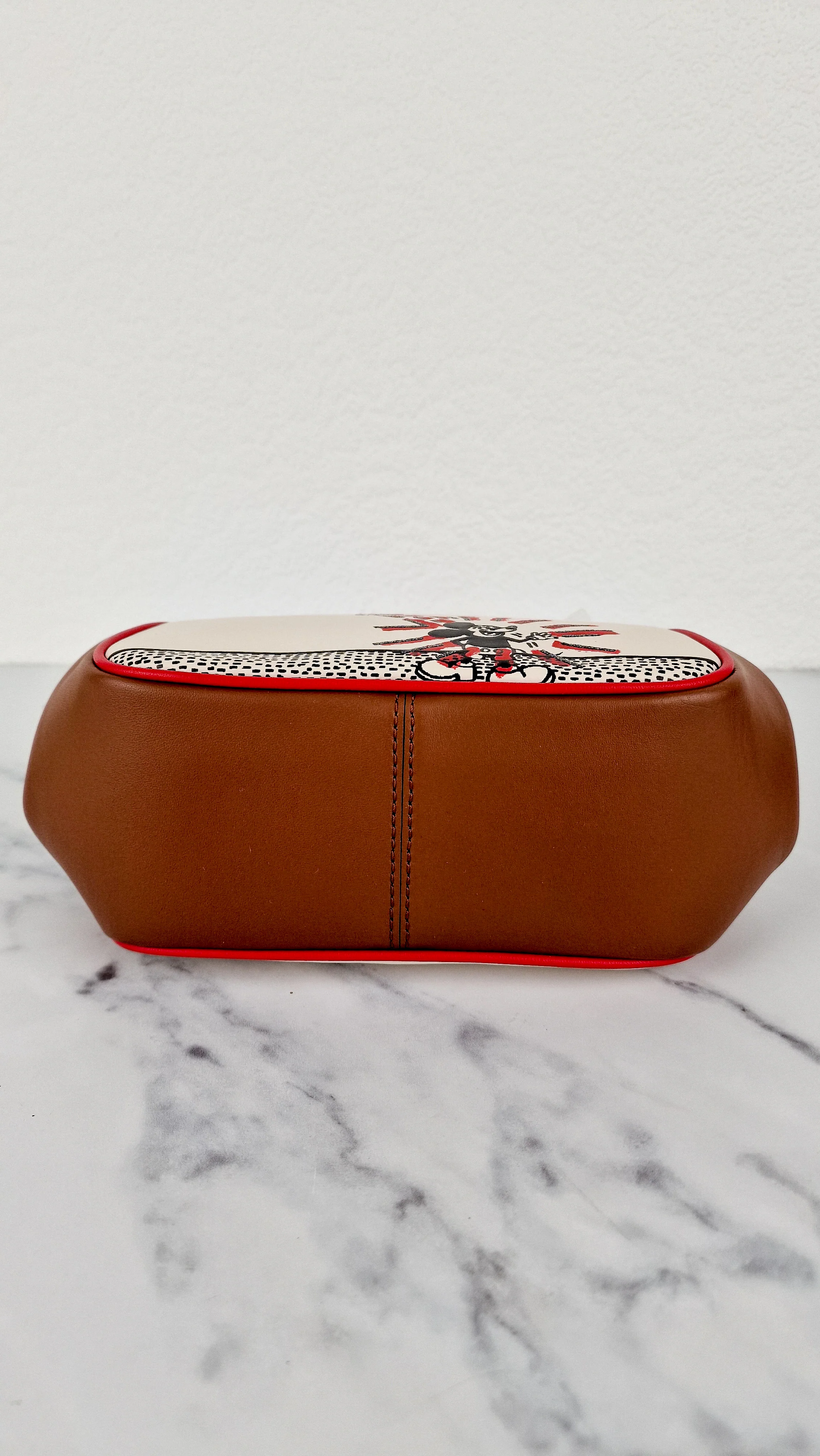 Disney x Coach x Keith Haring Mickey Mouse Kisslock Bag in Smooth Leather With Mickey Mouse and Spaceship Pop Art Crossbody Bag Handbag - Coach 4719 - Image 8