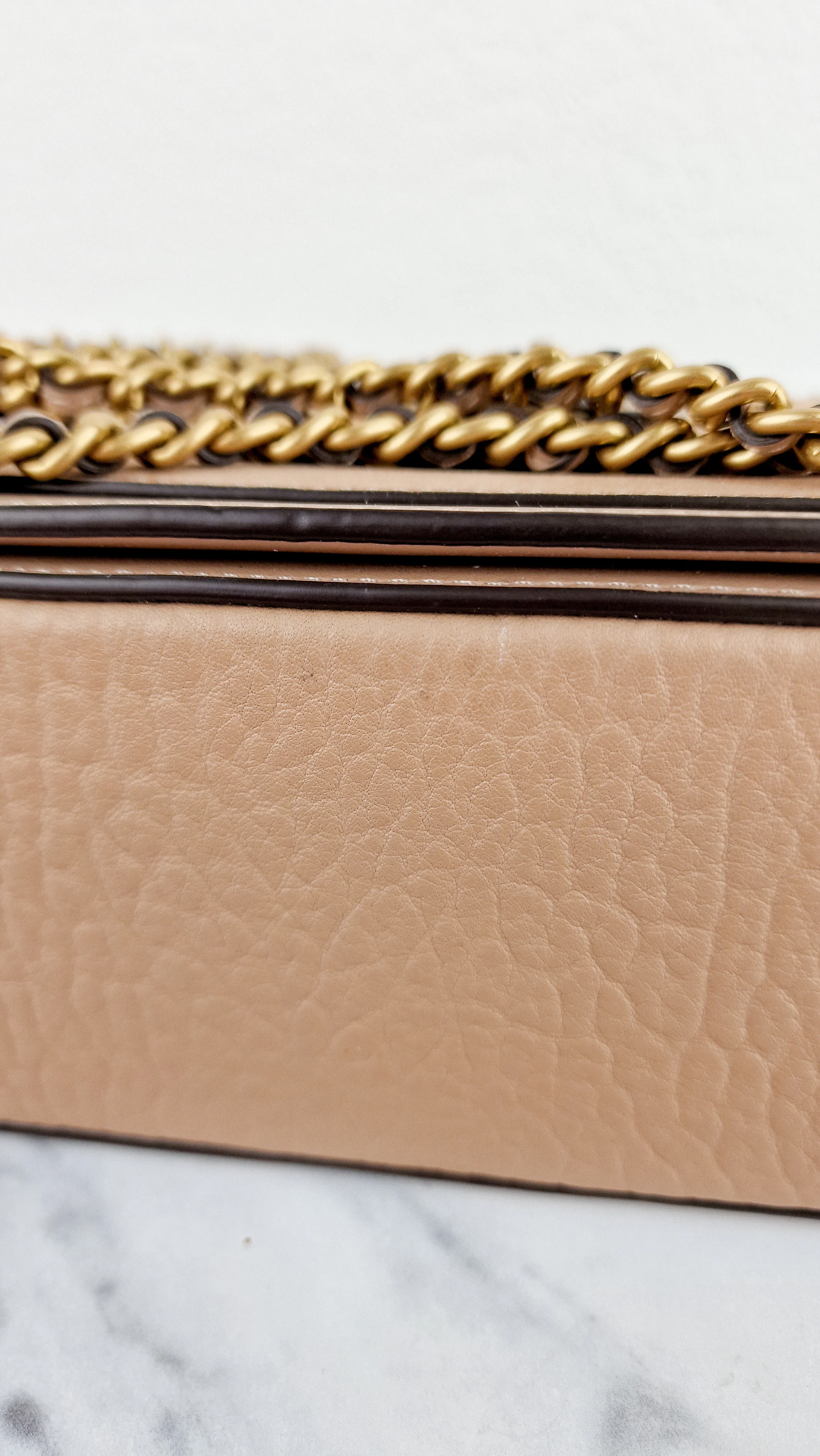 RARE Coach Madison Sample Bag in Tan Leather & Suede with Rivets & Snakeskin Tea Rose Turnlock - Shoulder Bag Crossbody - Image 16