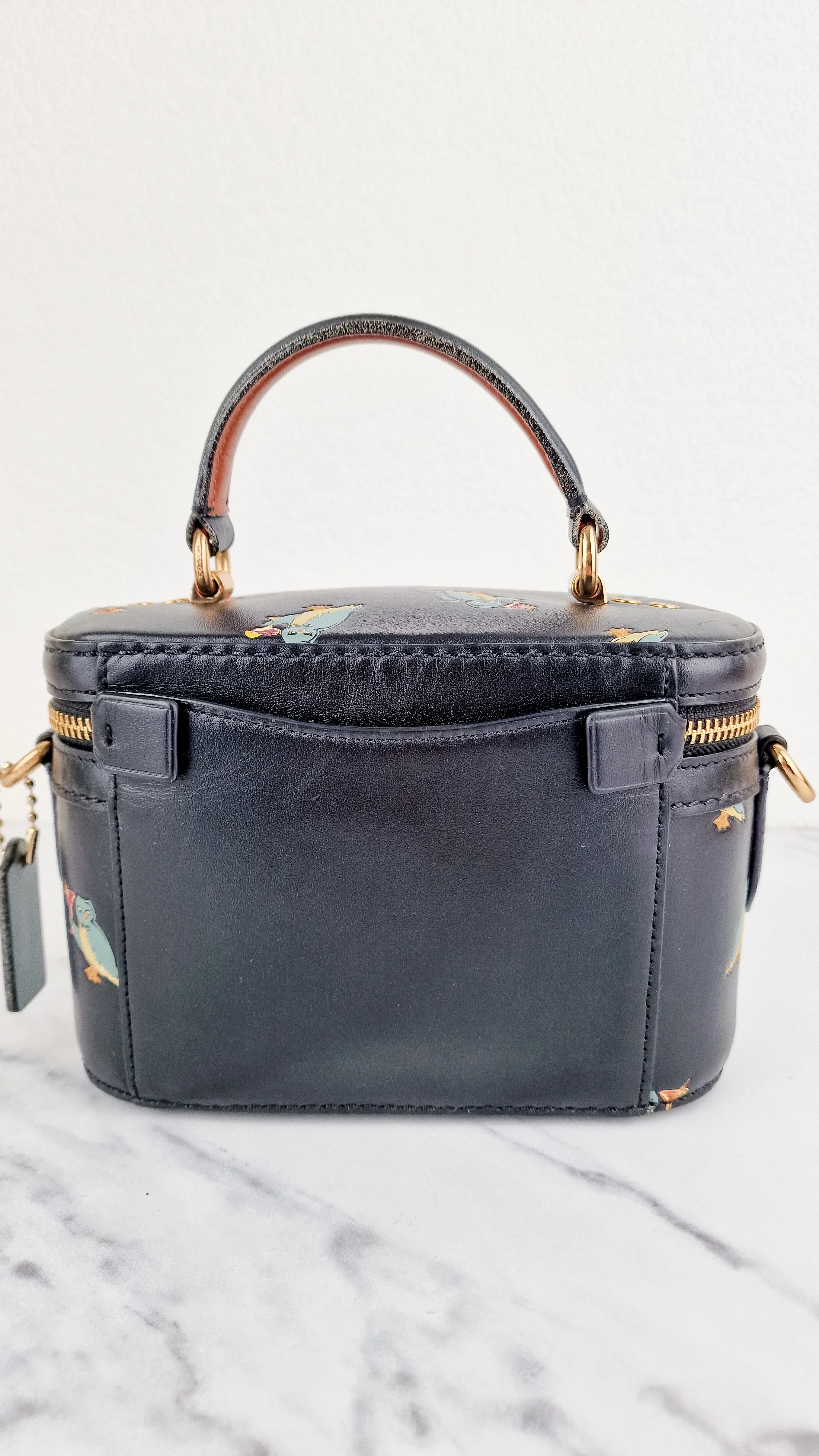 Coach Trail Bag With Party Owls in Black Smooth Leather Crossbody Bag - Coach 38603 - Image 6
