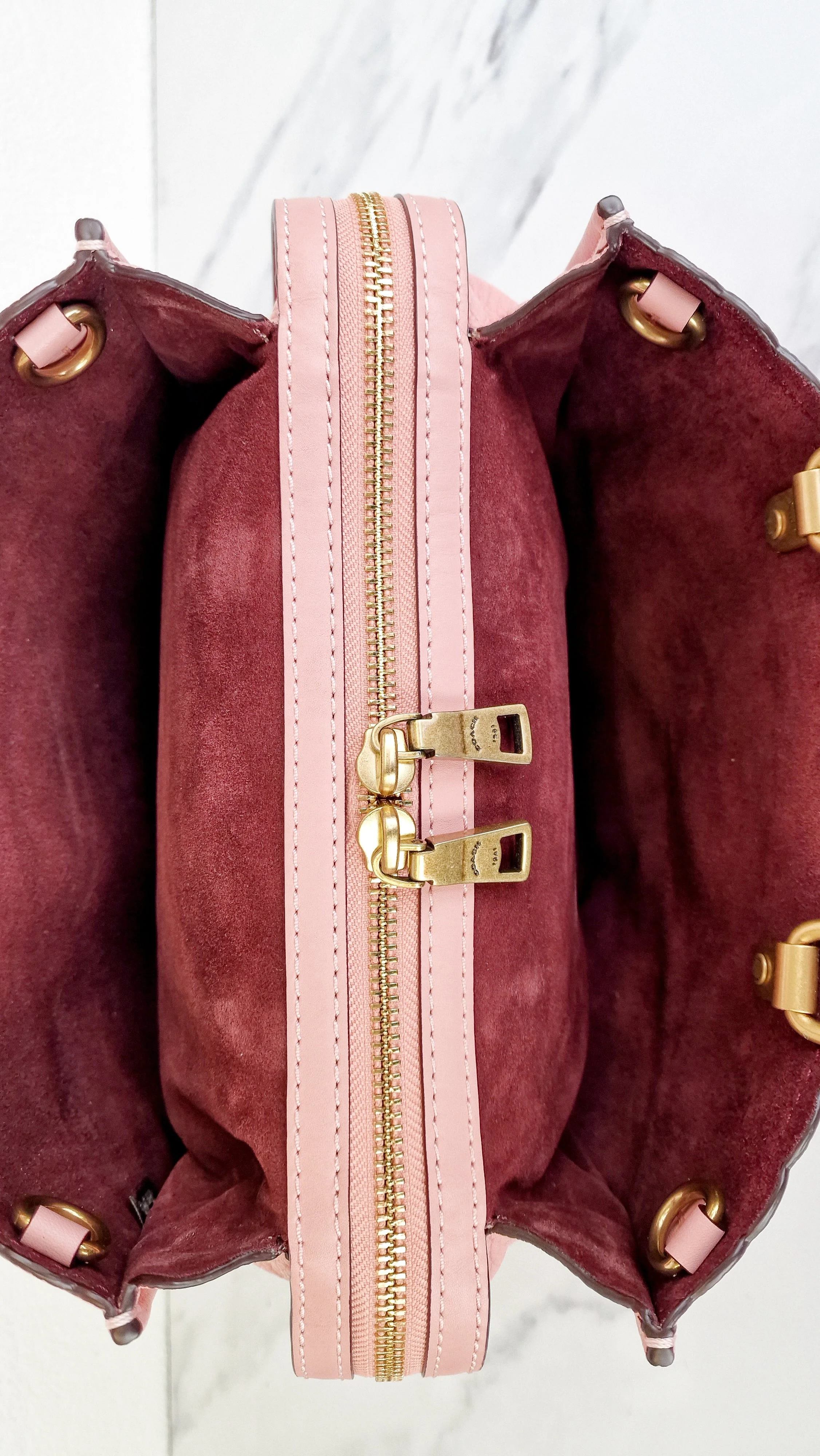 Coach 1941 Rogue 31 in Peony Pink With Snakeskin Tea Roses & Rivets - Handbag With Flowers - Coach 26890 - Image 14