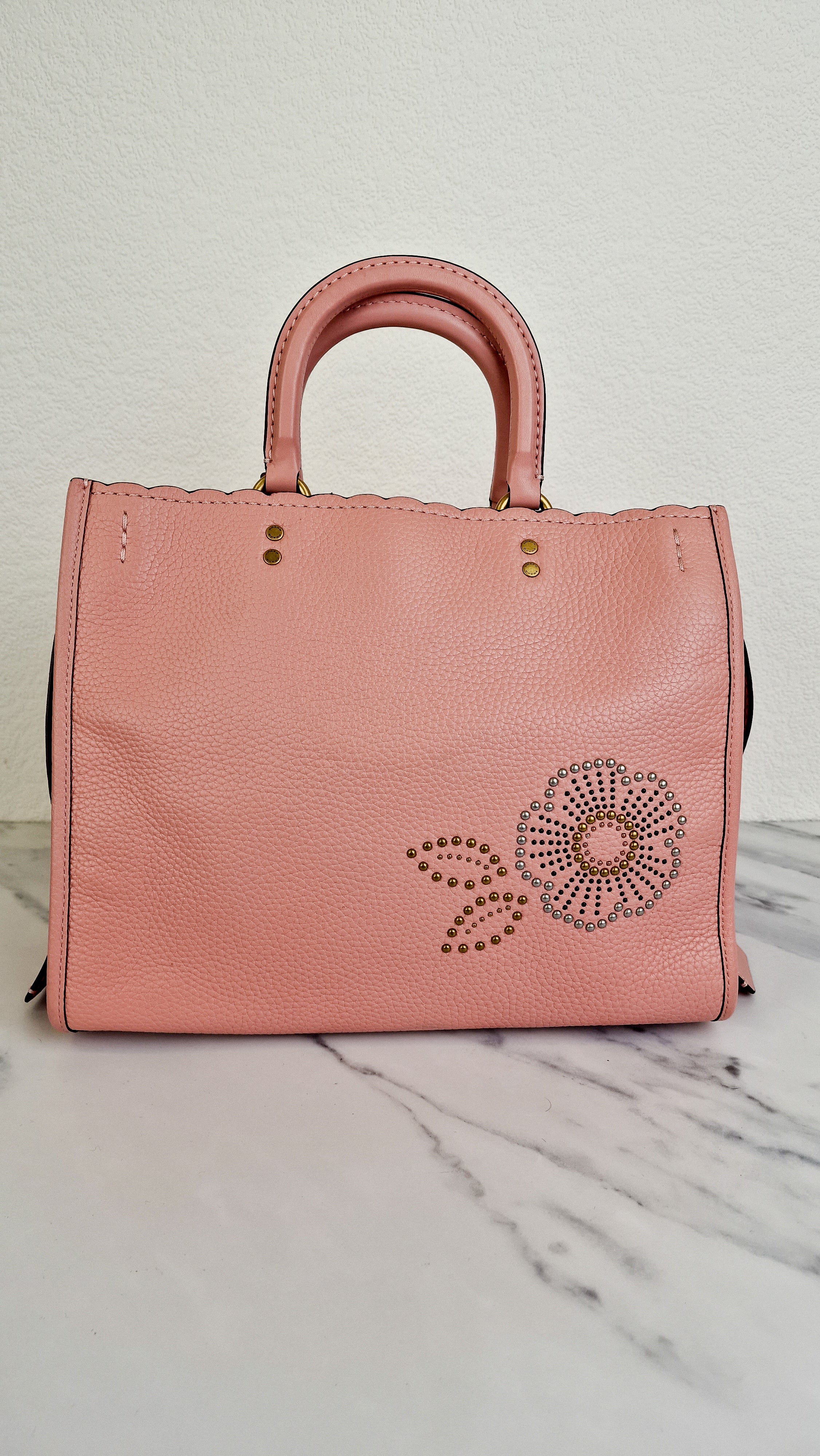 Coach 1941 Rogue 31 in Peony Pink With Snakeskin Tea Roses & Rivets - Handbag With Flowers - Coach 26890 - Image 6