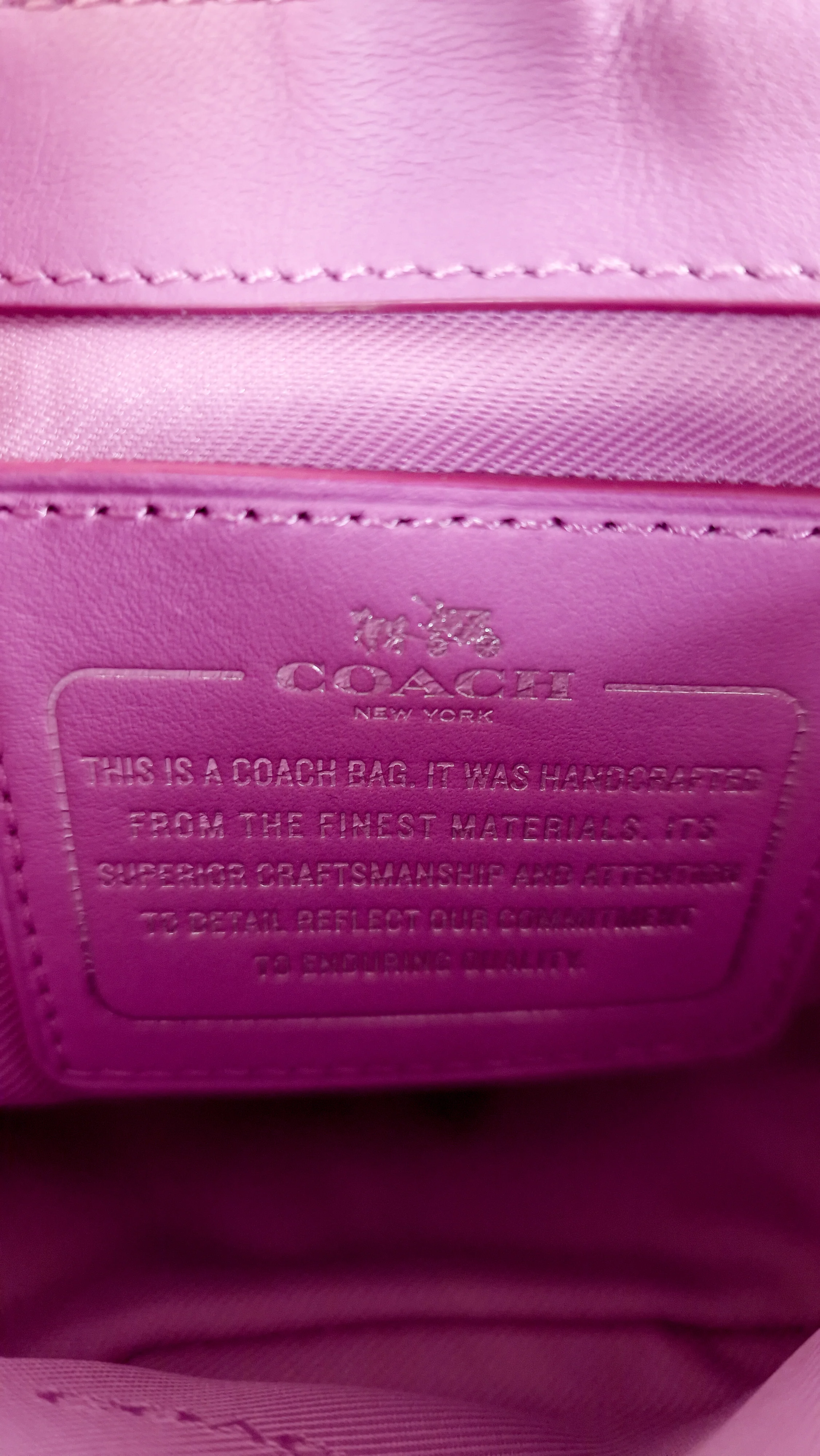 Coach Rivets Dakotah 15 Crossbody Bag in Puce Purple Pink Smooth Calf Leather - Coach 35751 - Image 15