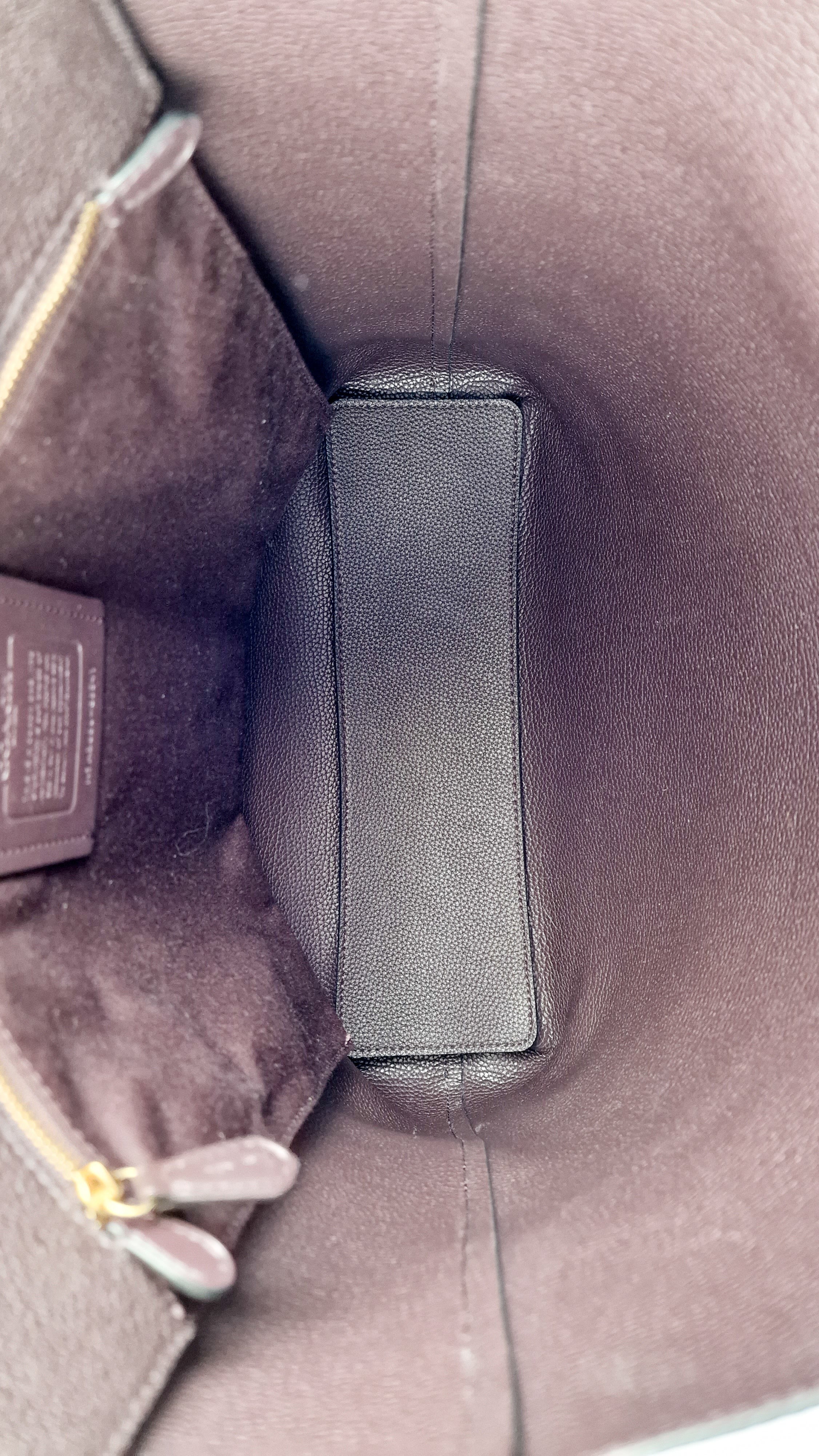 Coach Plaza Tote Bag in Black Pebble Leather with Brass Hardware & Coach C Charm - Coach 88341 - Image 13