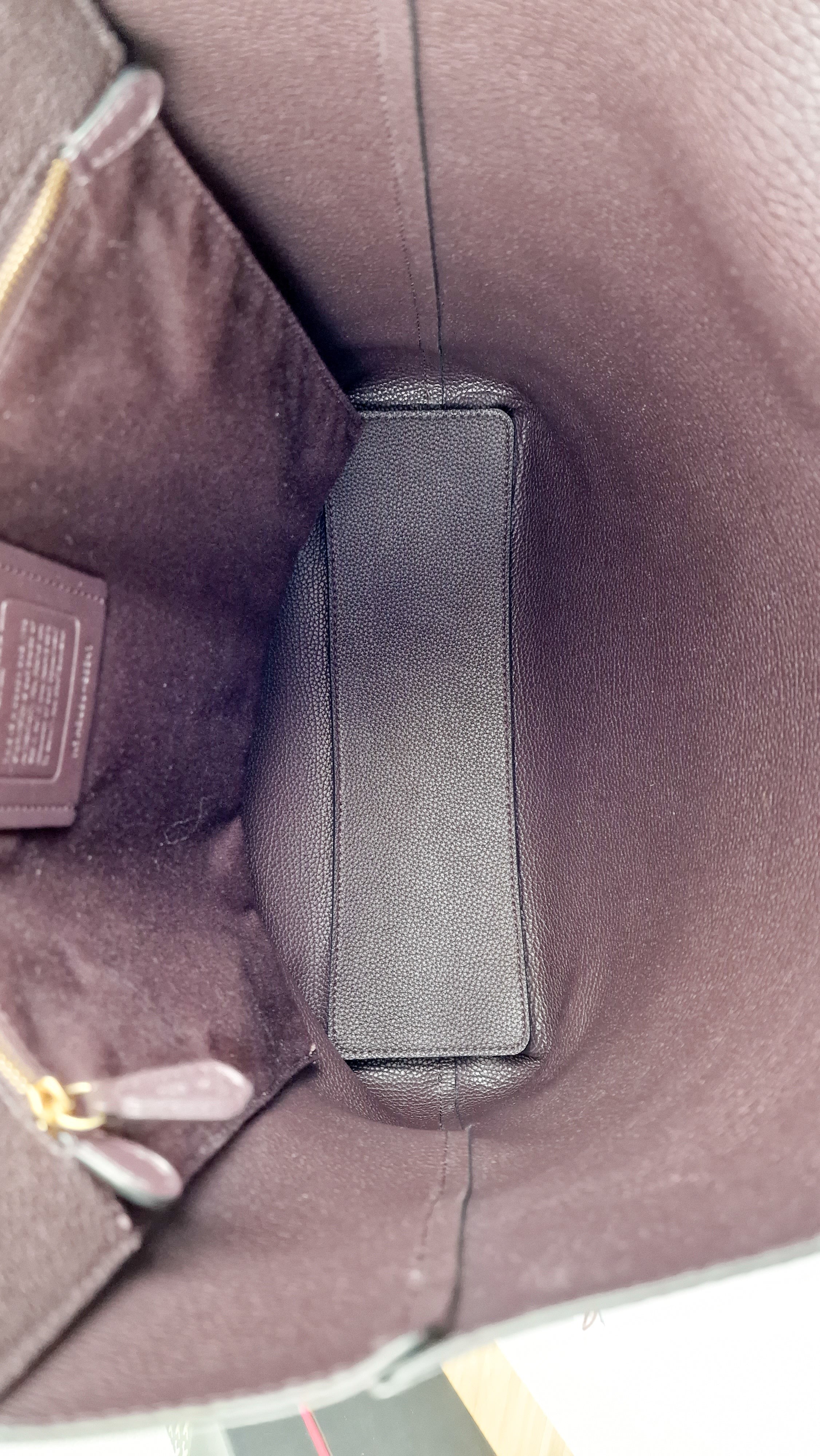 Coach Plaza Tote Bag in Black Pebble Leather with Brass Hardware & Coach C Charm - Coach 88341 - Image 16