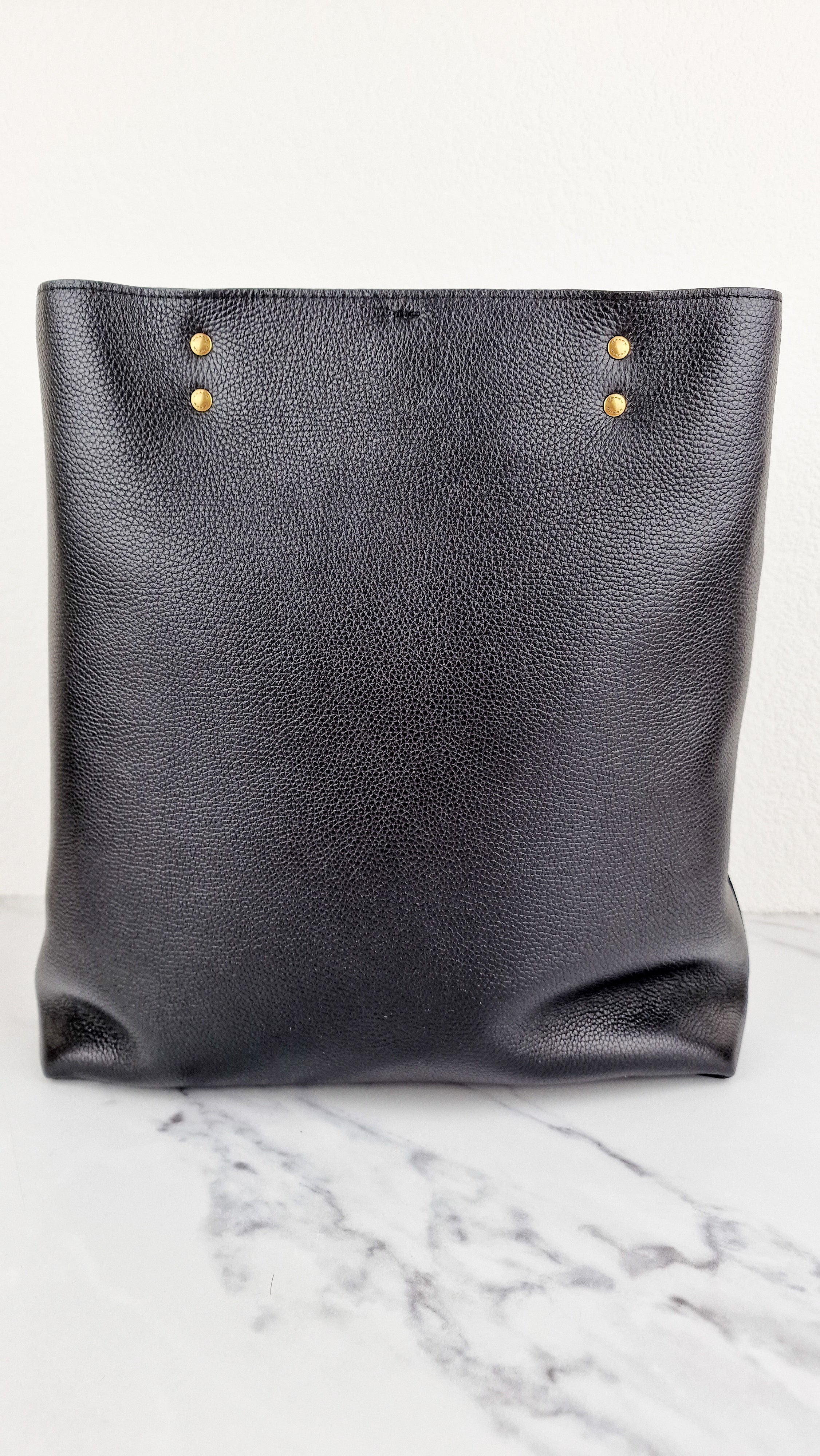 Coach Plaza Tote Bag in Black Pebble Leather with Brass Hardware & Coach C Charm - Coach 88341 - Image 7