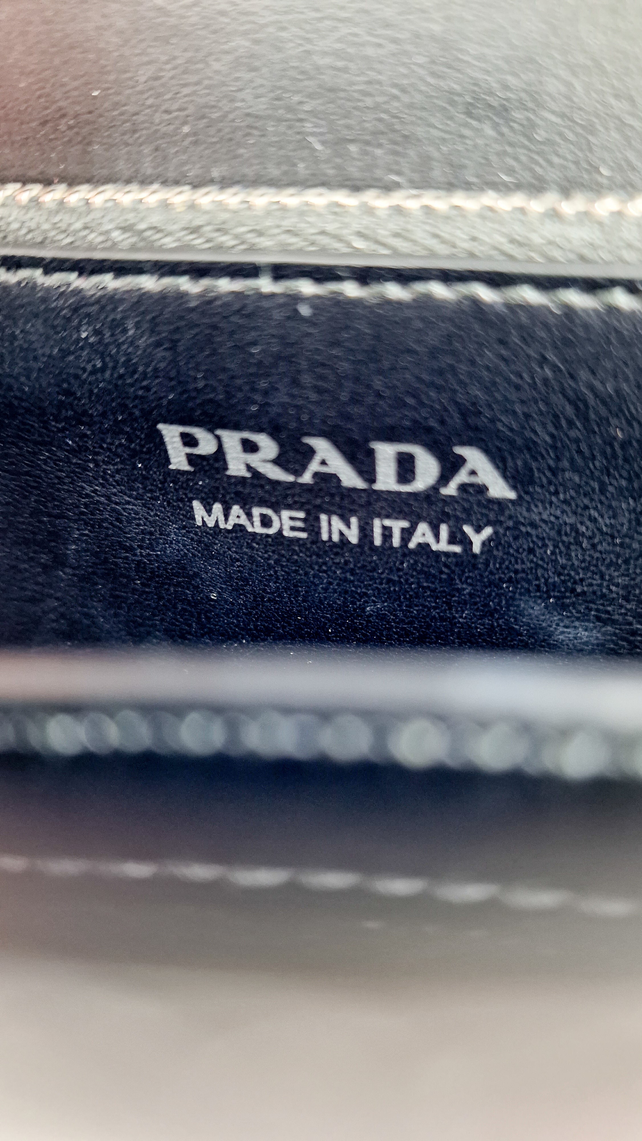 Prada Elektra Crossbody Bag in Black City Calfskin & Saffiano Leather with Green Racing Logo Prada 1BD121 Nero Verde - Image 19
