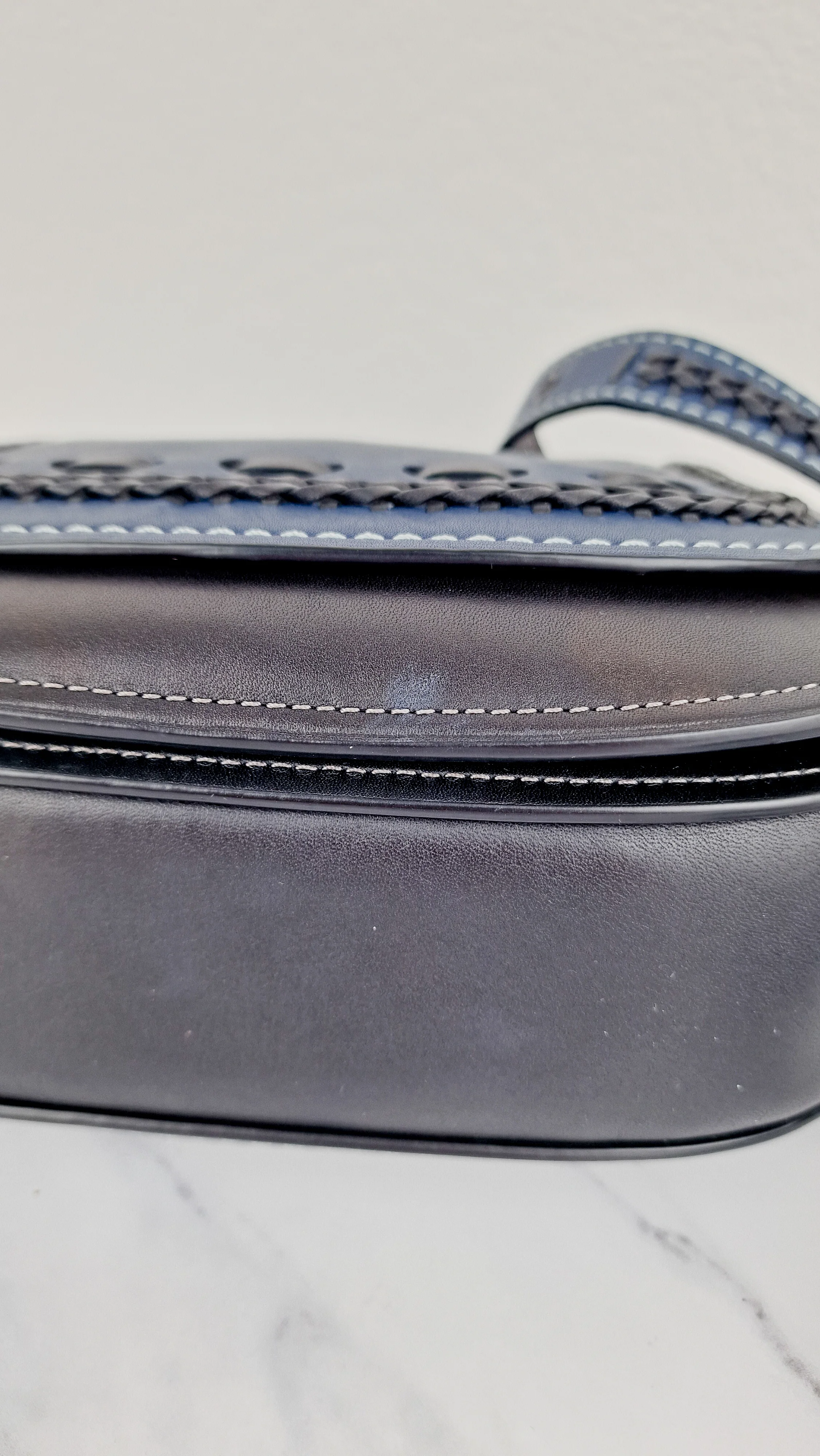 Coach 1941 Saddle 23 in Prussian Blue With Whiplash Black Detail - Crossbody Bag - Coach 58124 - Image 11