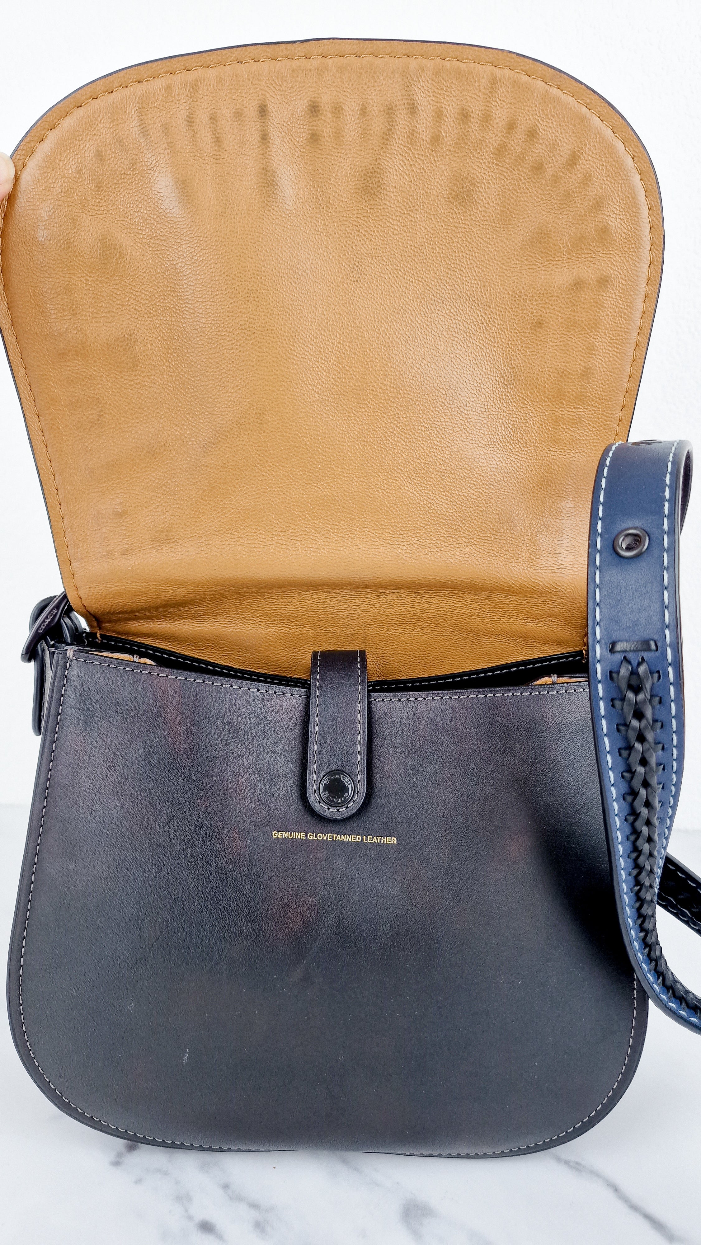 Coach 1941 Saddle 23 in Prussian Blue With Whiplash Black Detail - Crossbody Bag - Coach 58124 - Image 12