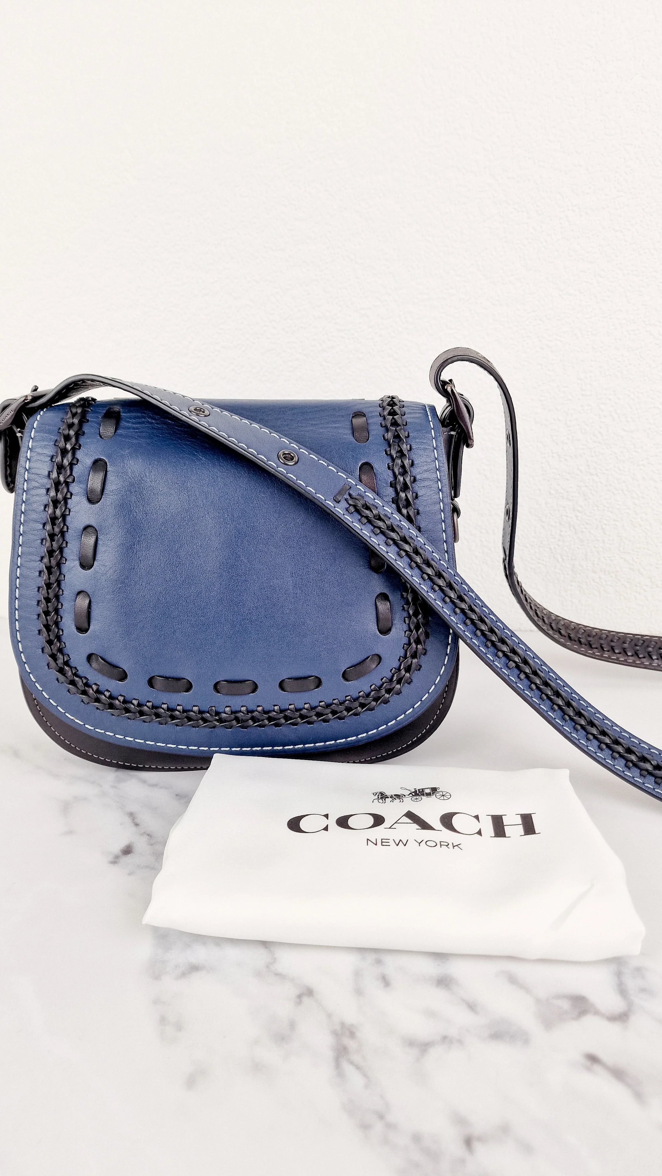 Coach 1941 Saddle 23 in Prussian Blue With Whiplash Black Detail - Crossbody Bag - Coach 58124 - Image 18