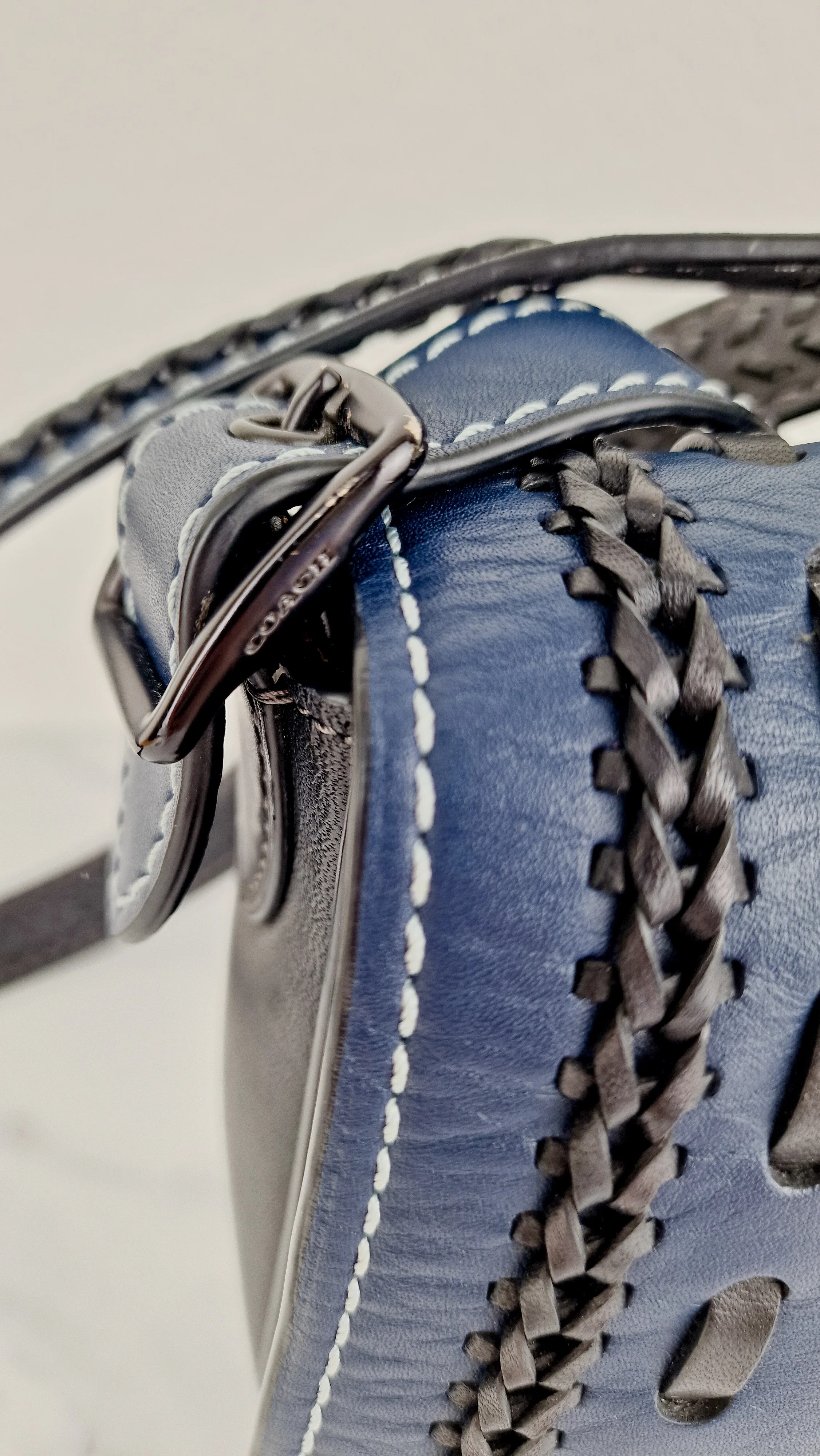 Coach 1941 Saddle 23 in Prussian Blue With Whiplash Black Detail - Crossbody Bag - Coach 58124 - Image 5