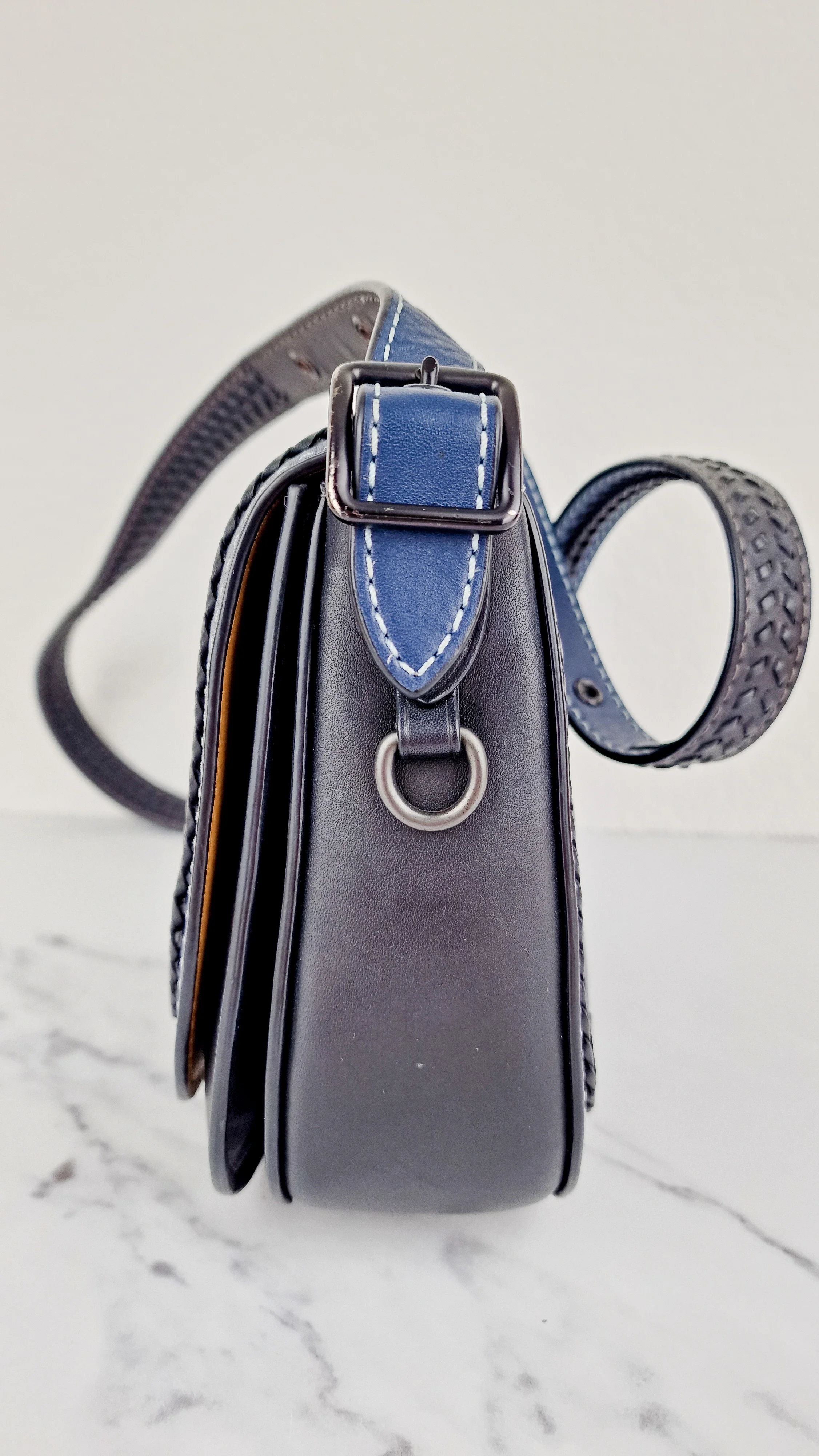 Coach 1941 Saddle 23 in Prussian Blue With Whiplash Black Detail - Crossbody Bag - Coach 58124 - Image 7