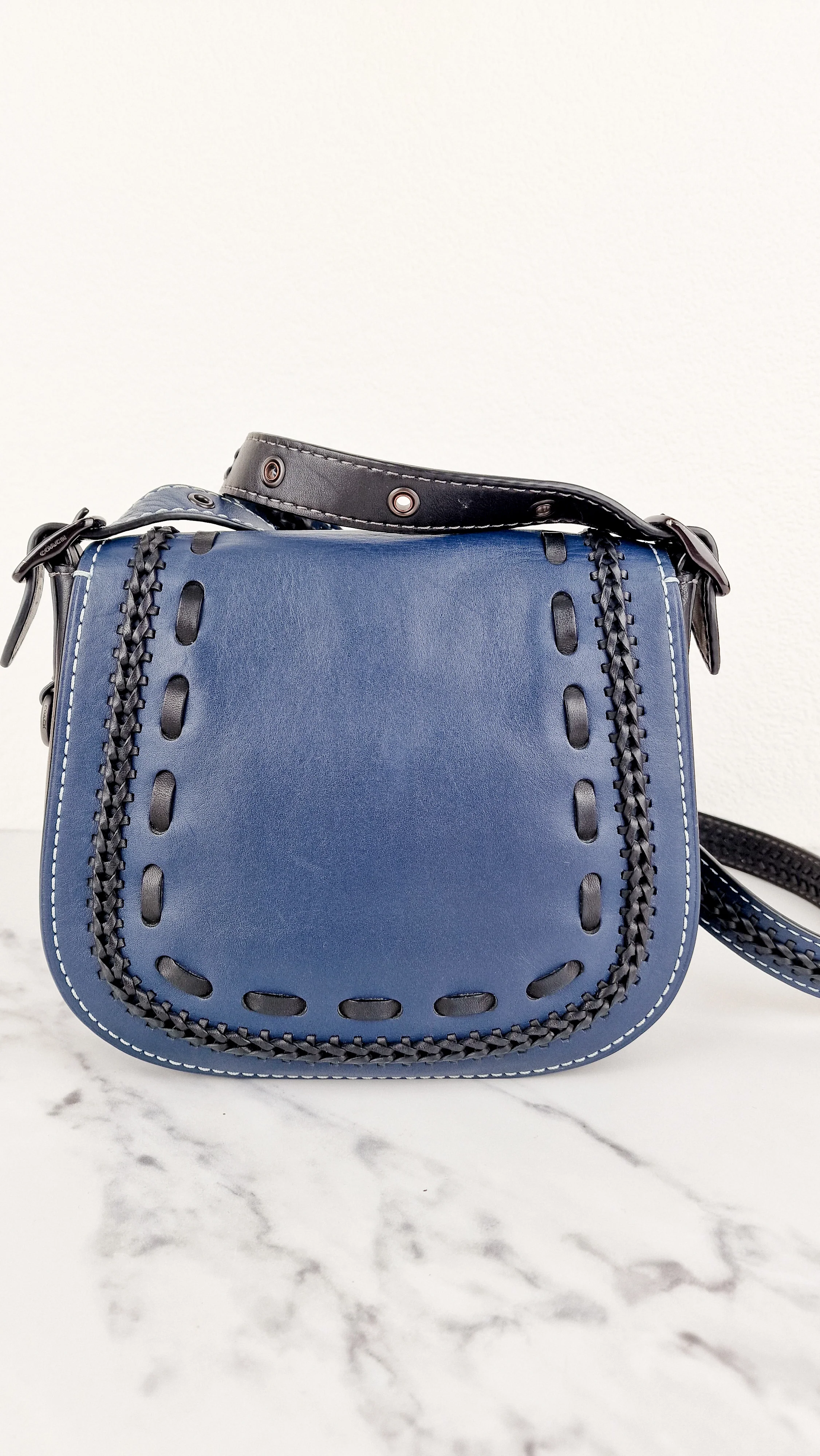 Coach 1941 Saddle 23 in Prussian Blue With Whiplash Black Detail - Crossbody Bag - Coach 58124 - Image 8