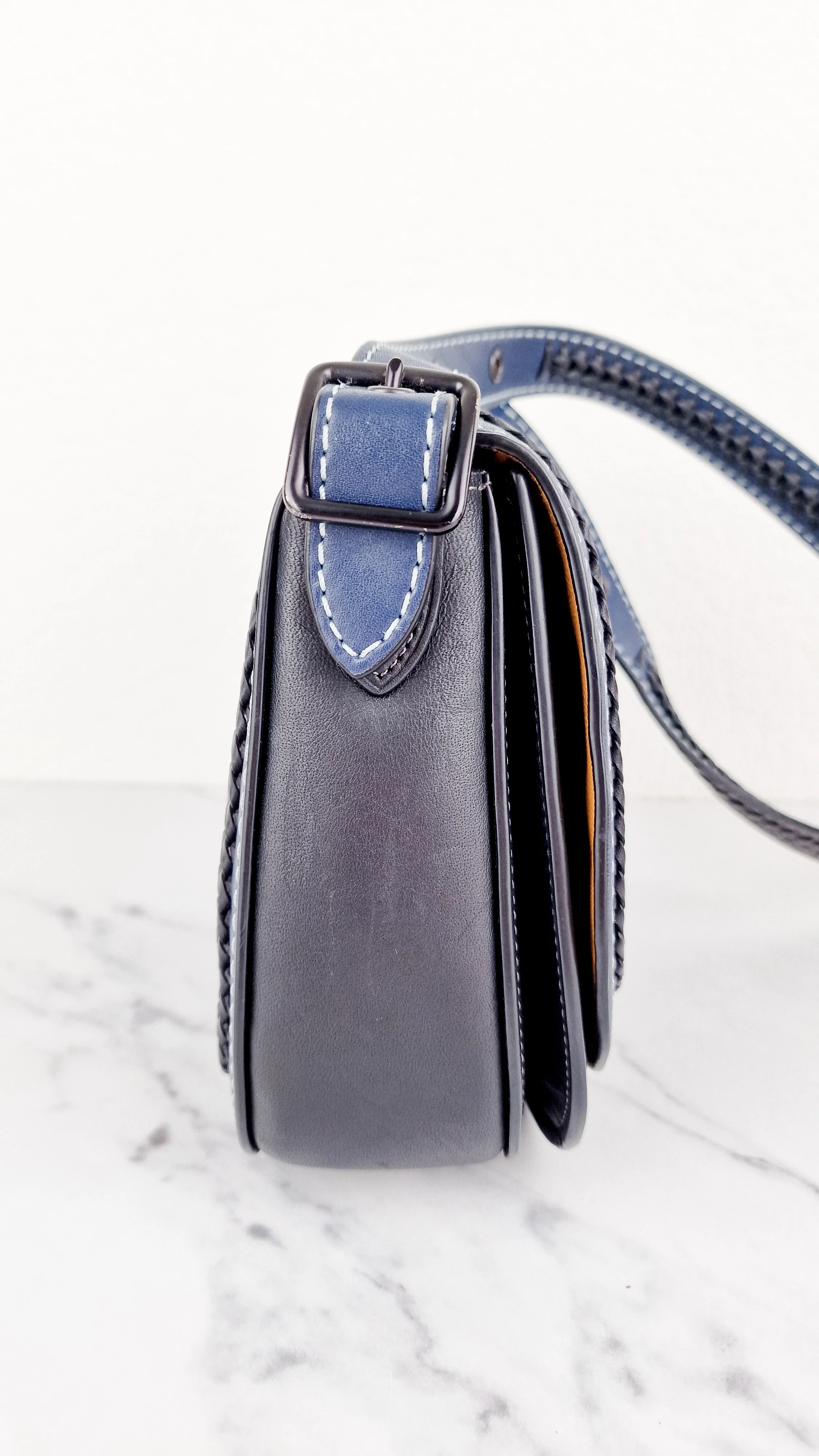 Coach 1941 Saddle 23 in Prussian Blue With Whiplash Black Detail - Crossbody Bag - Coach 58124 - Image 9