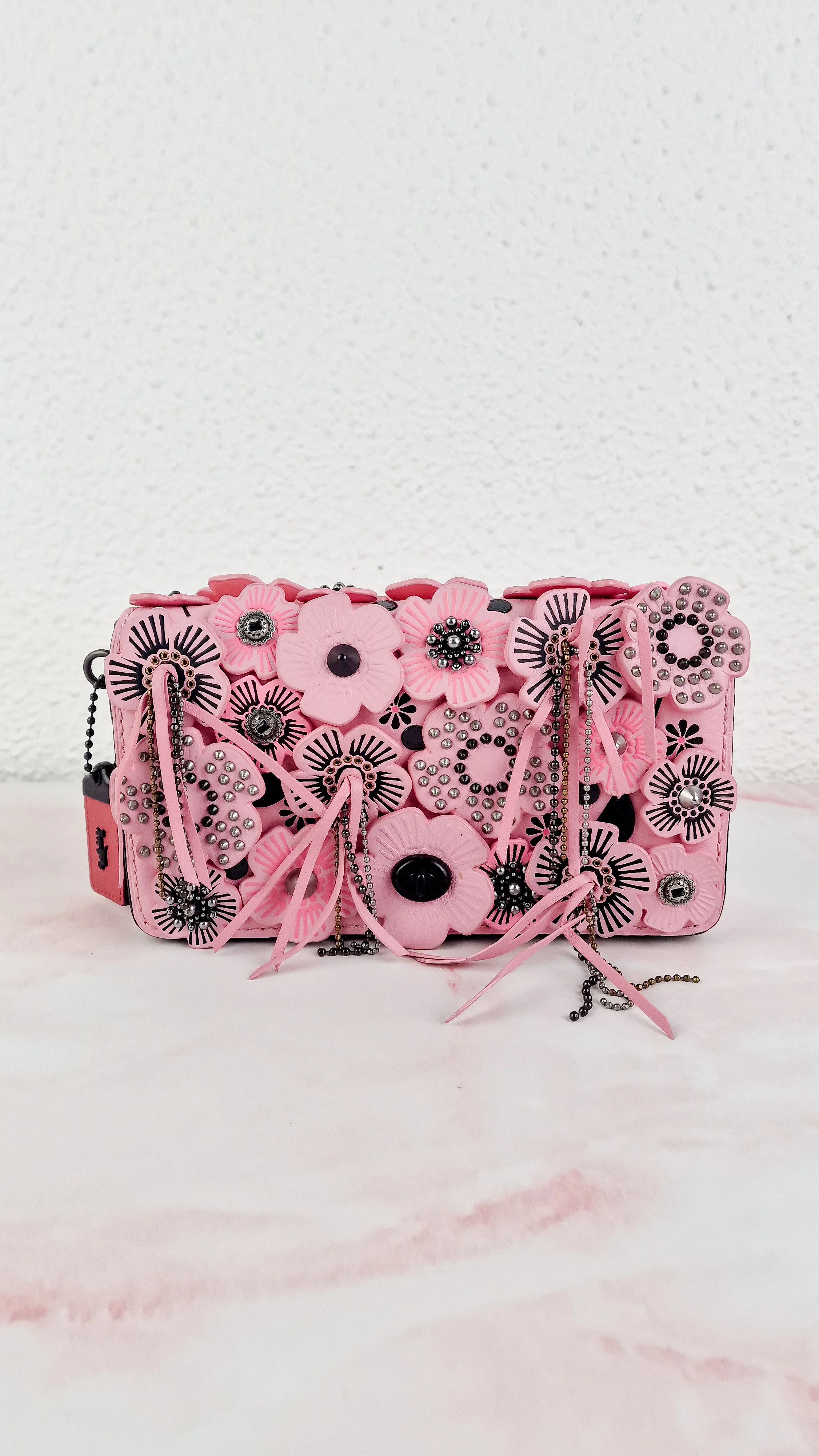 Coach Dinky Wild Tea Rose Crossbody Bag in Petal Pink 1941 Bag - Coach 86845 - Image 2