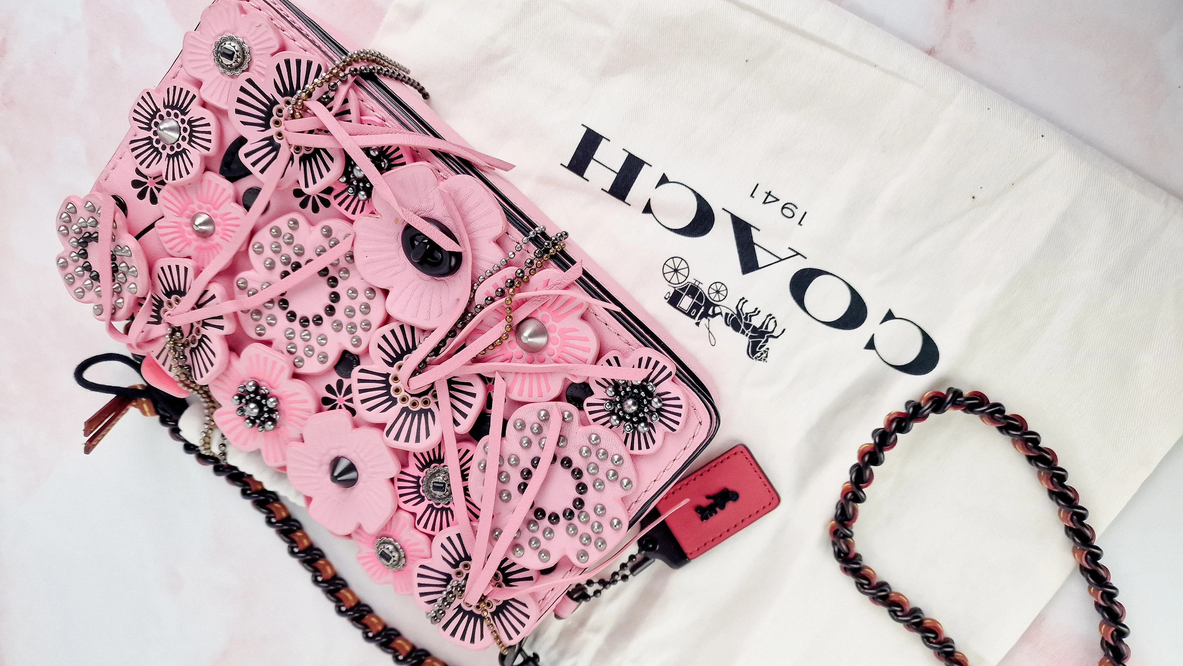 Coach Dinky Wild Tea Rose Crossbody Bag in Petal Pink 1941 Bag - Coach 86845 - Image 21