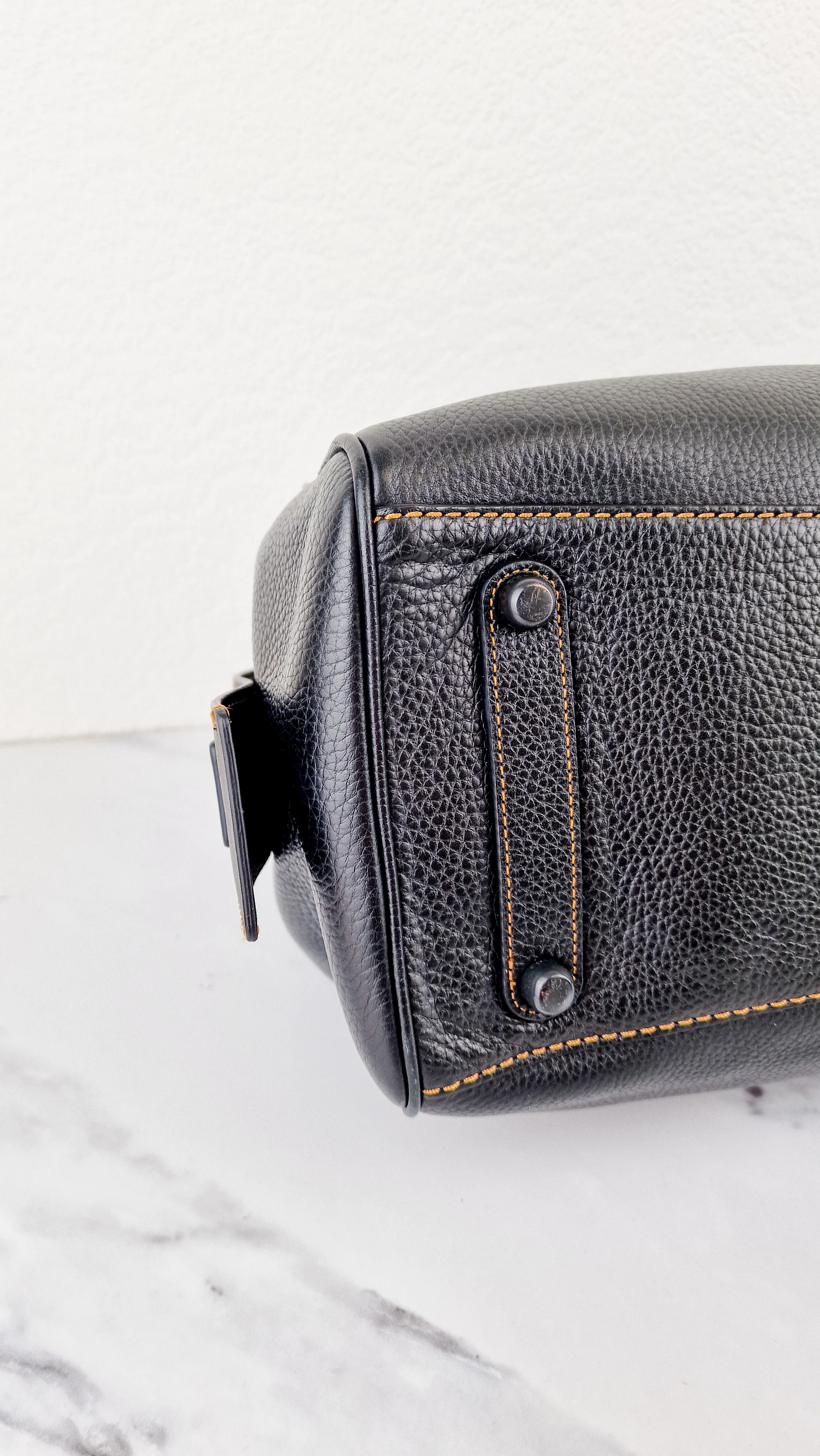 RARE Coach 1941 Rogue Satchel 36 Black with Colorblock Patchwork Snakeskin Handles - Coach 58689 - Image 9